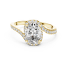 Oval Halo Ring with Twisted Pav?Band