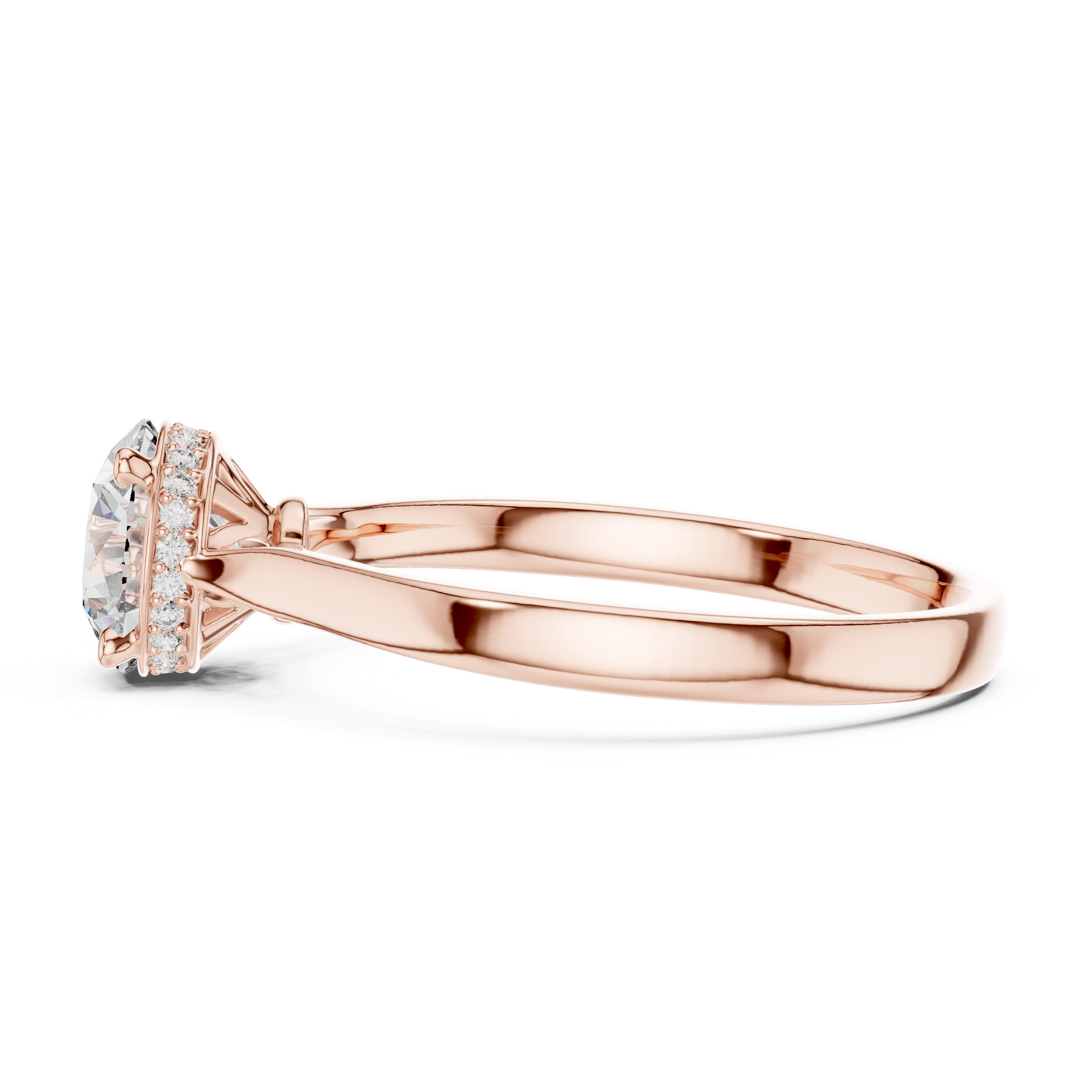 Solitaire Ring with Hidden Halo Detailing
