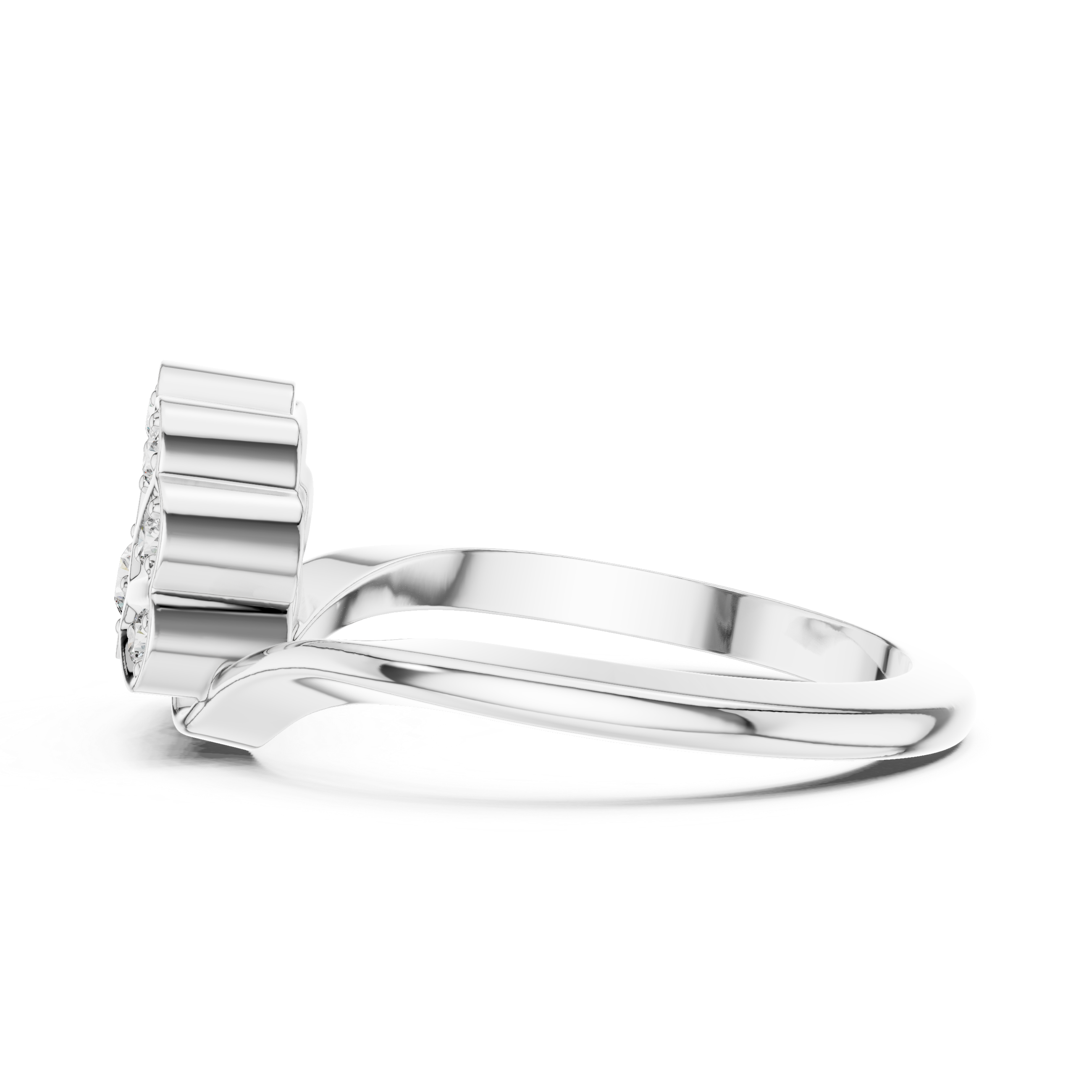 Floral Fan-Inspired Diamond Ring