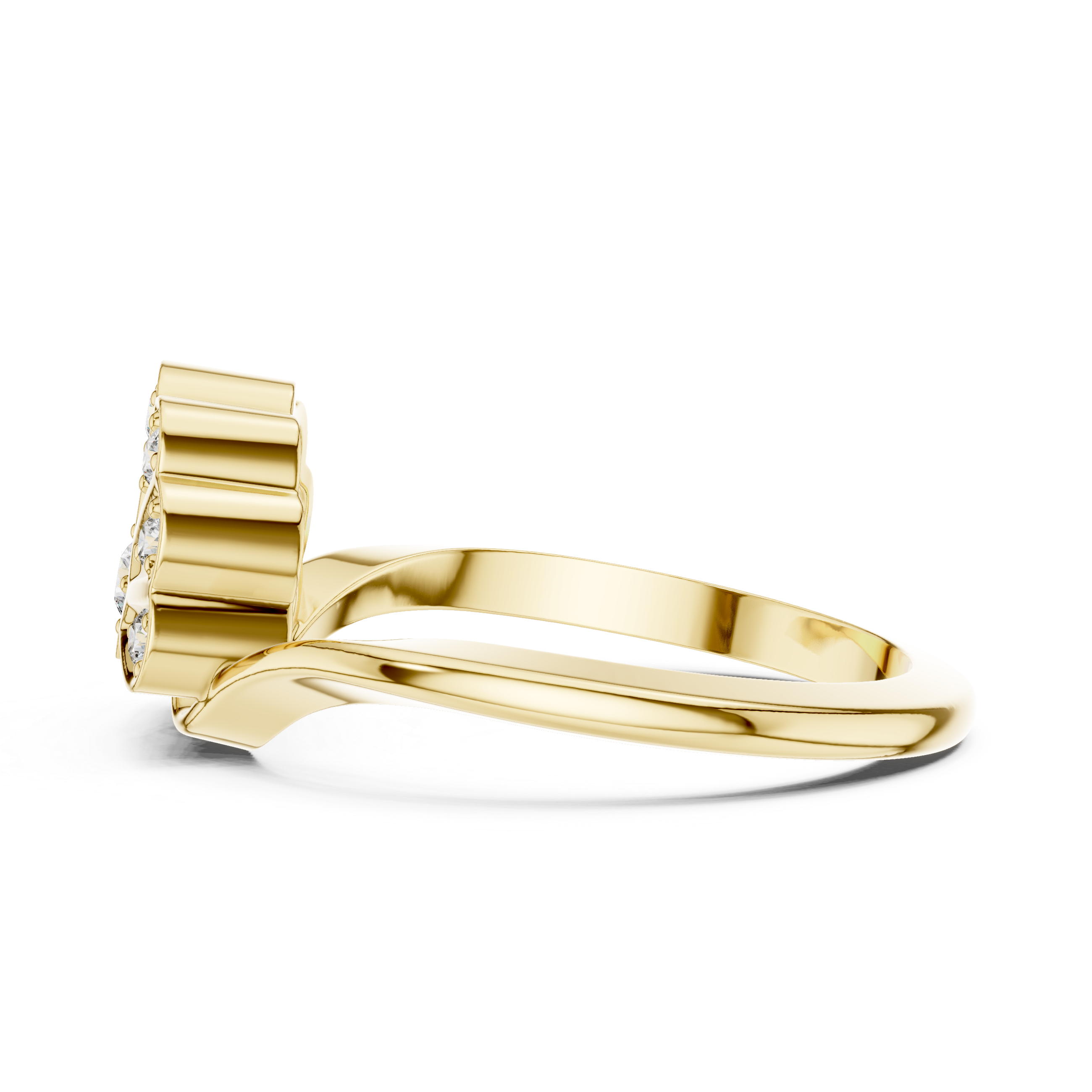 Floral Fan-Inspired Diamond Ring