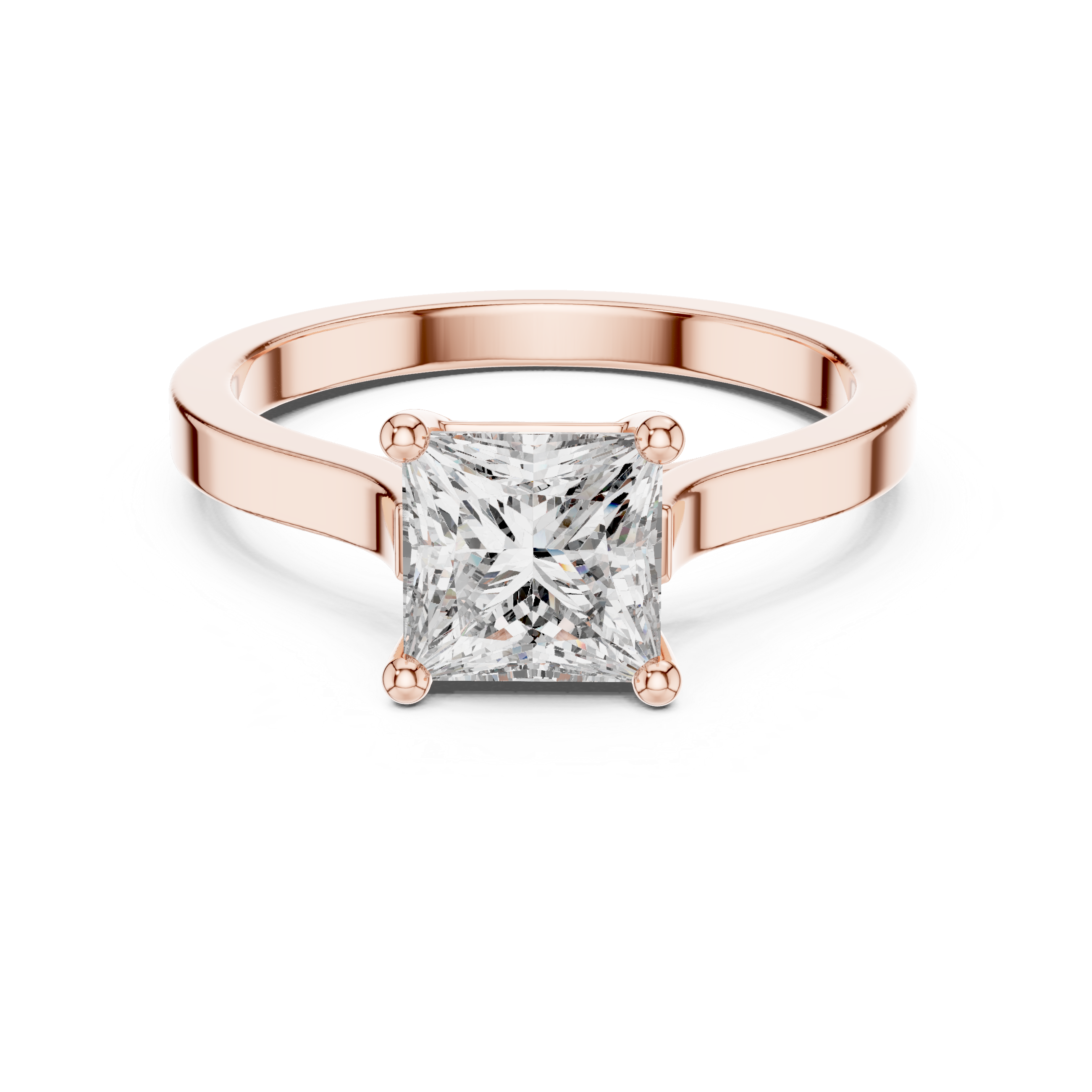 Princess-Cut Solitaire Diamond Ring