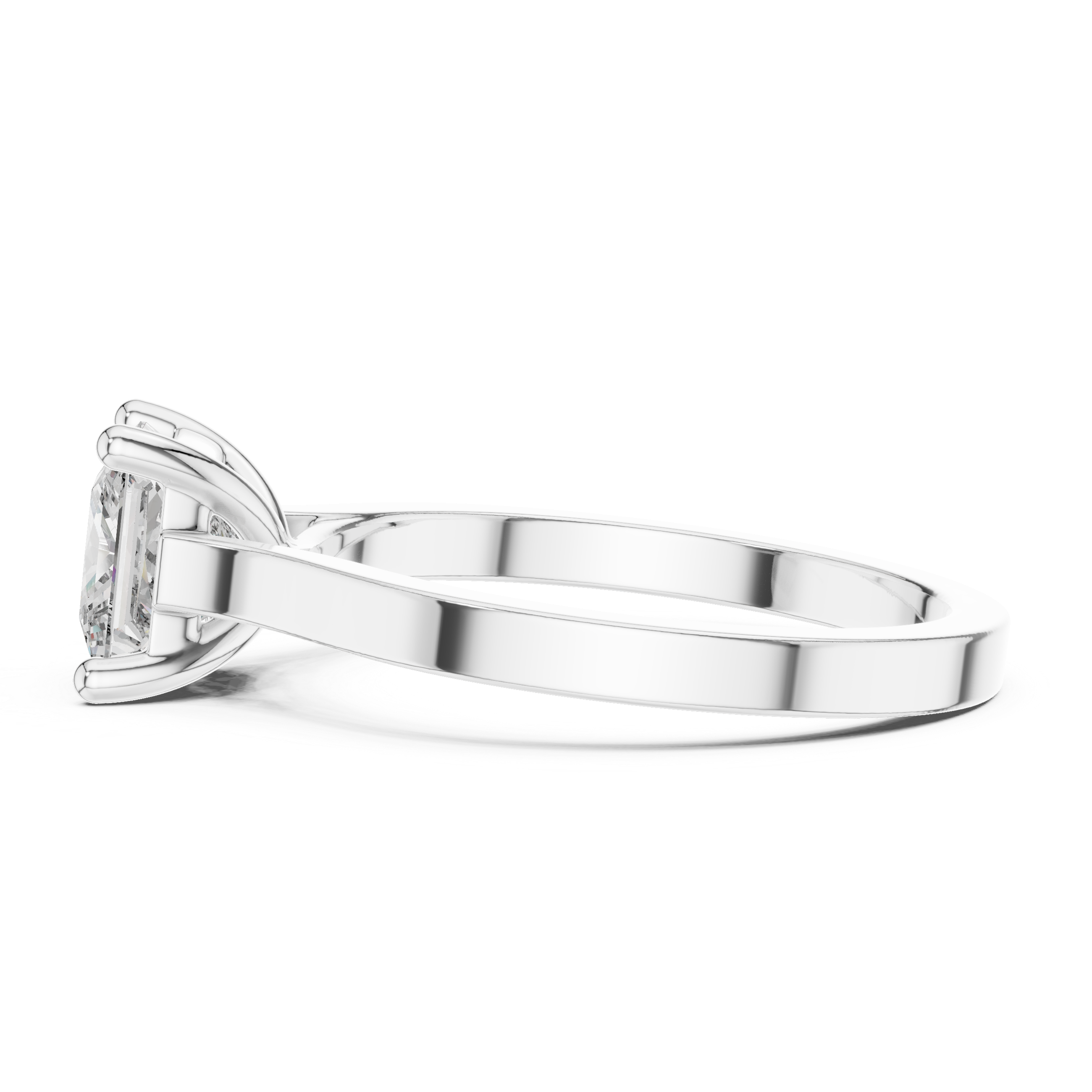 Princess-Cut Solitaire Diamond Ring