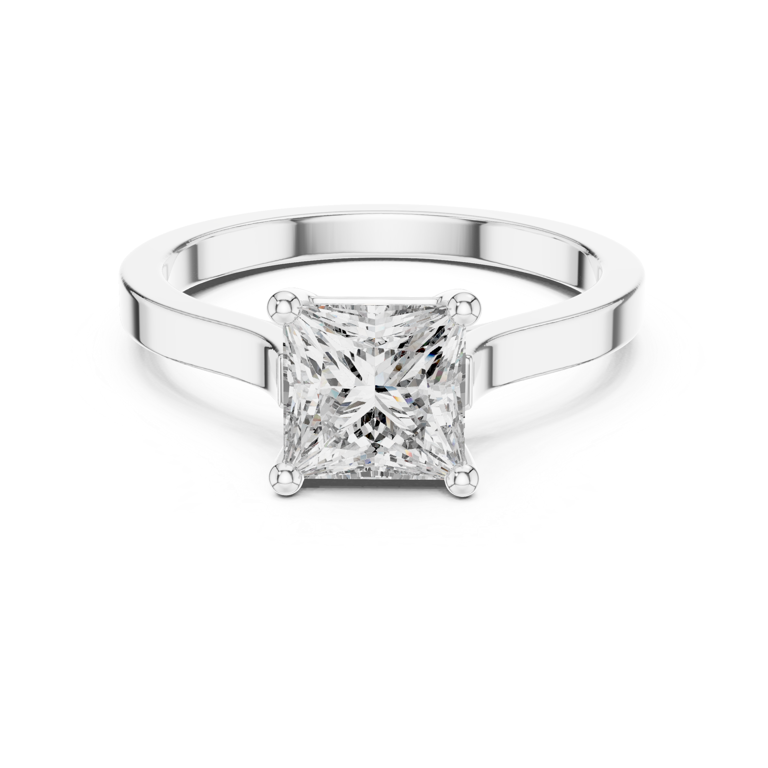 Princess-Cut Solitaire Diamond Ring