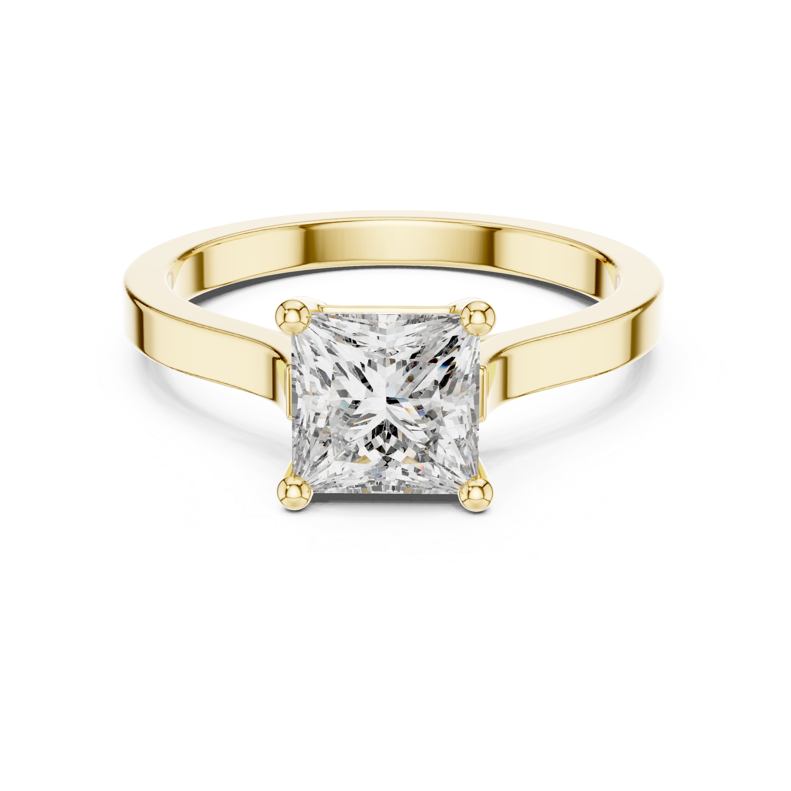 Princess-Cut Solitaire Diamond Ring