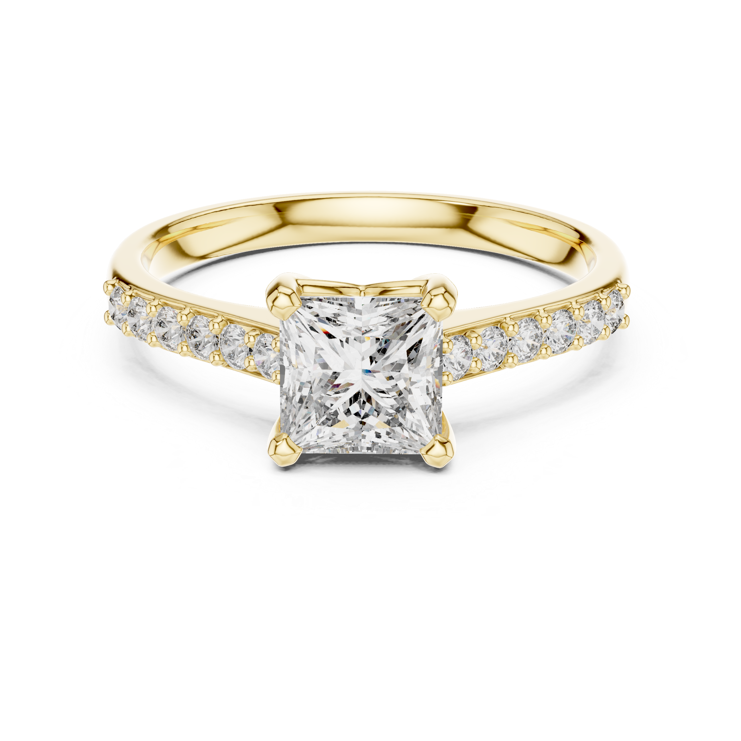 Radiant Princess-Cut Diamond Engagement Ring