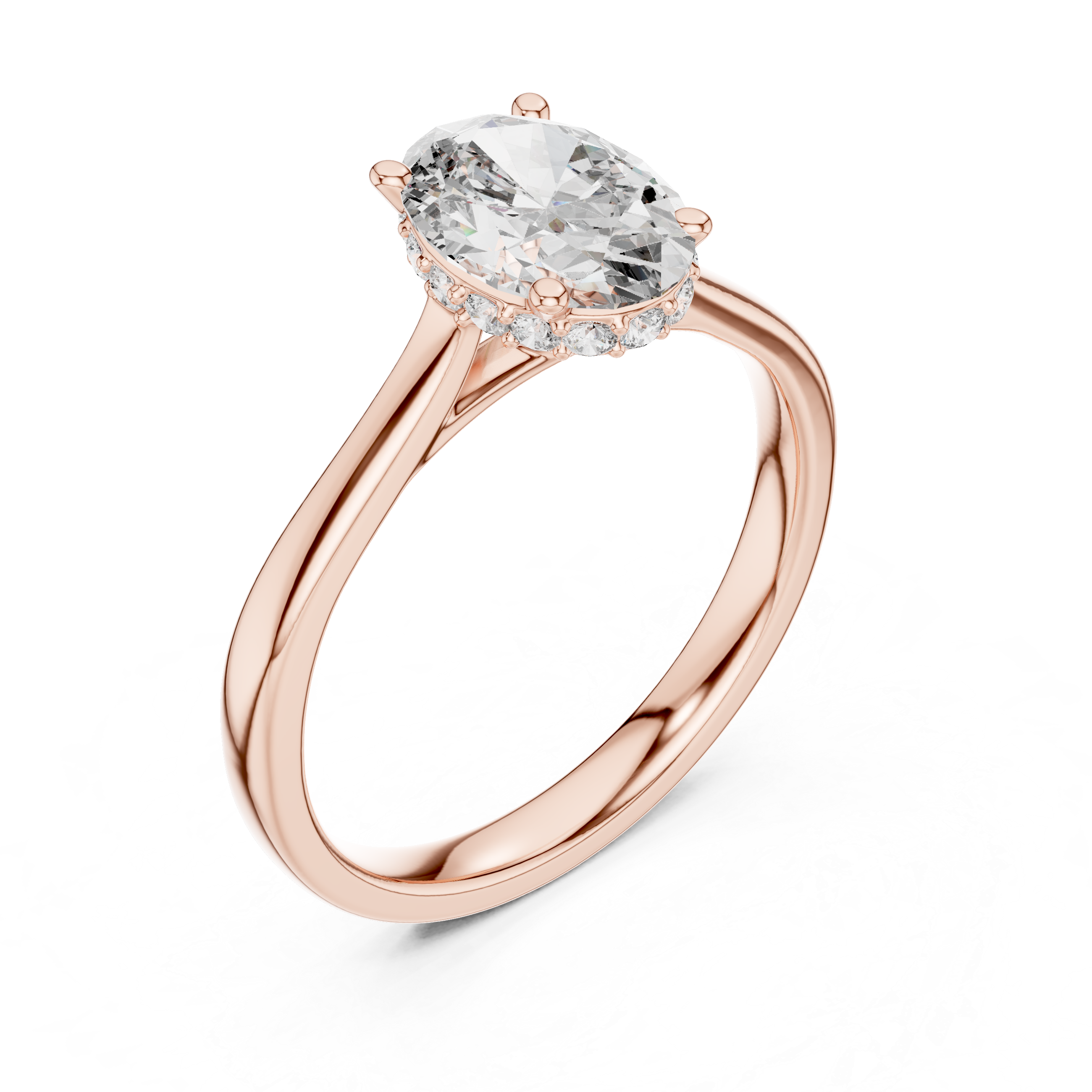 Oval-Cut Halo Engagement Ring