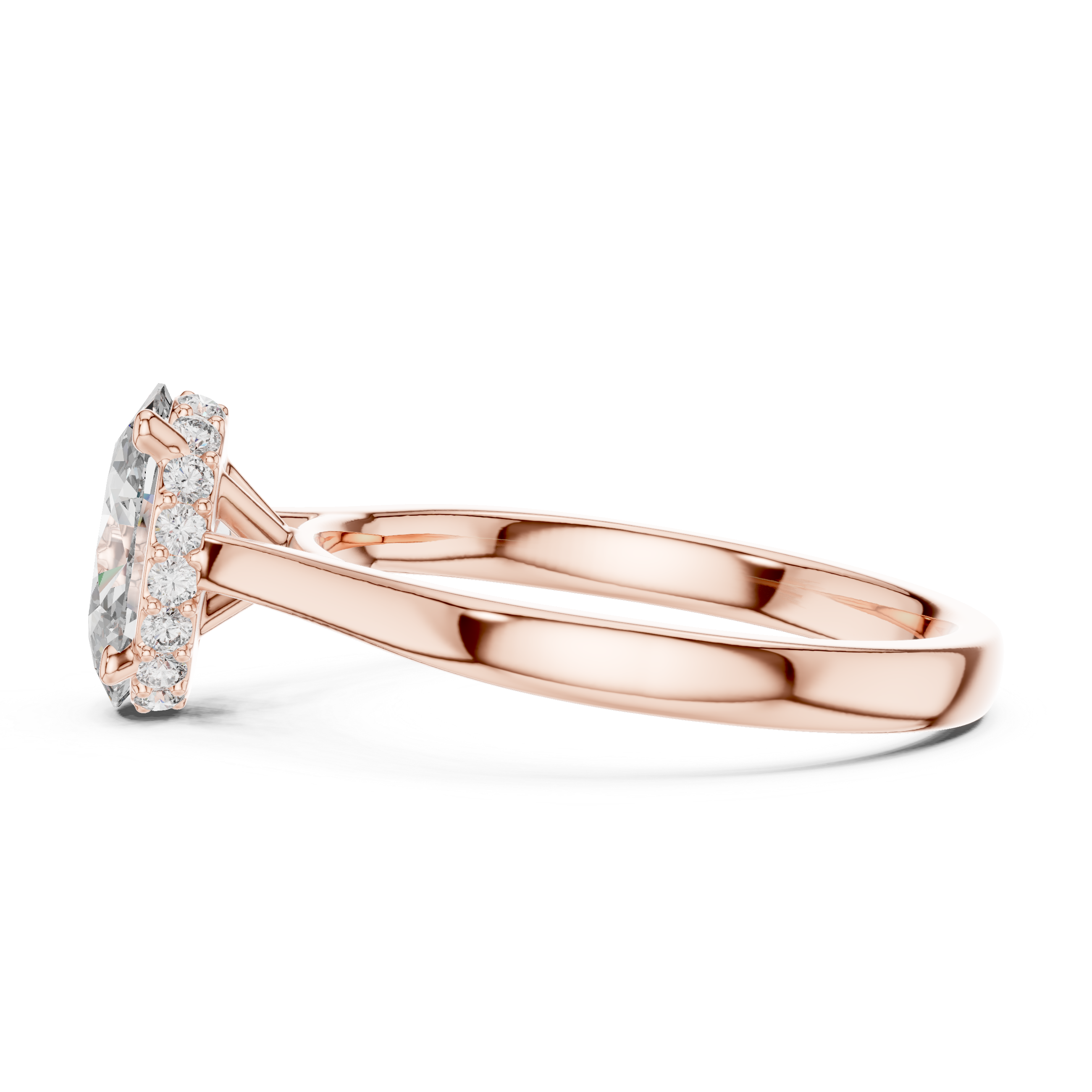 Oval-Cut Halo Engagement Ring