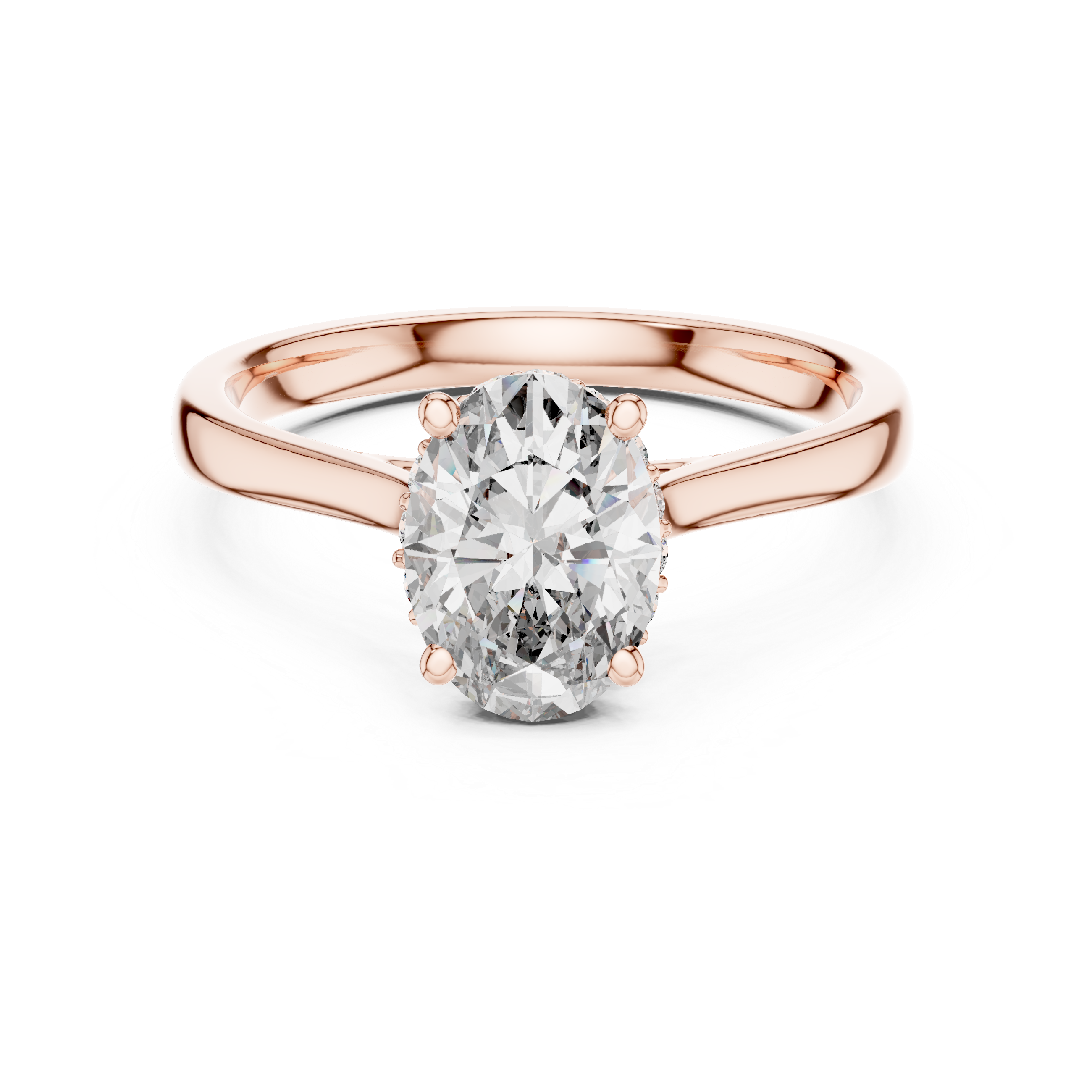 Oval-Cut Halo Engagement Ring