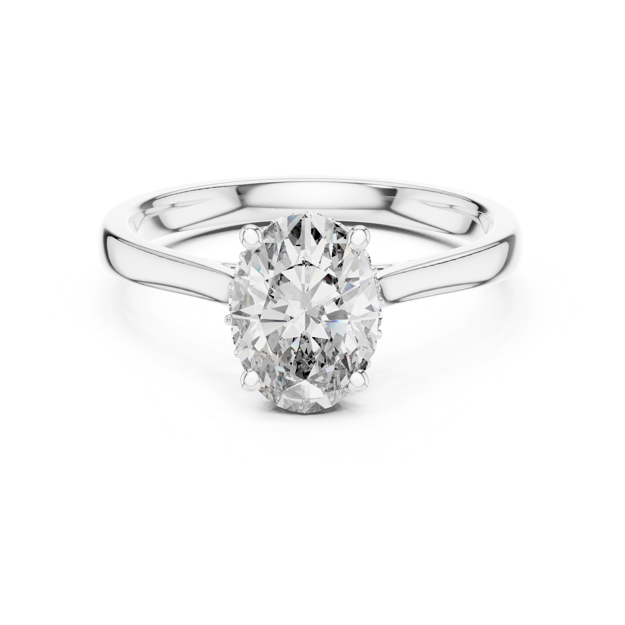 Oval-Cut Halo Engagement Ring