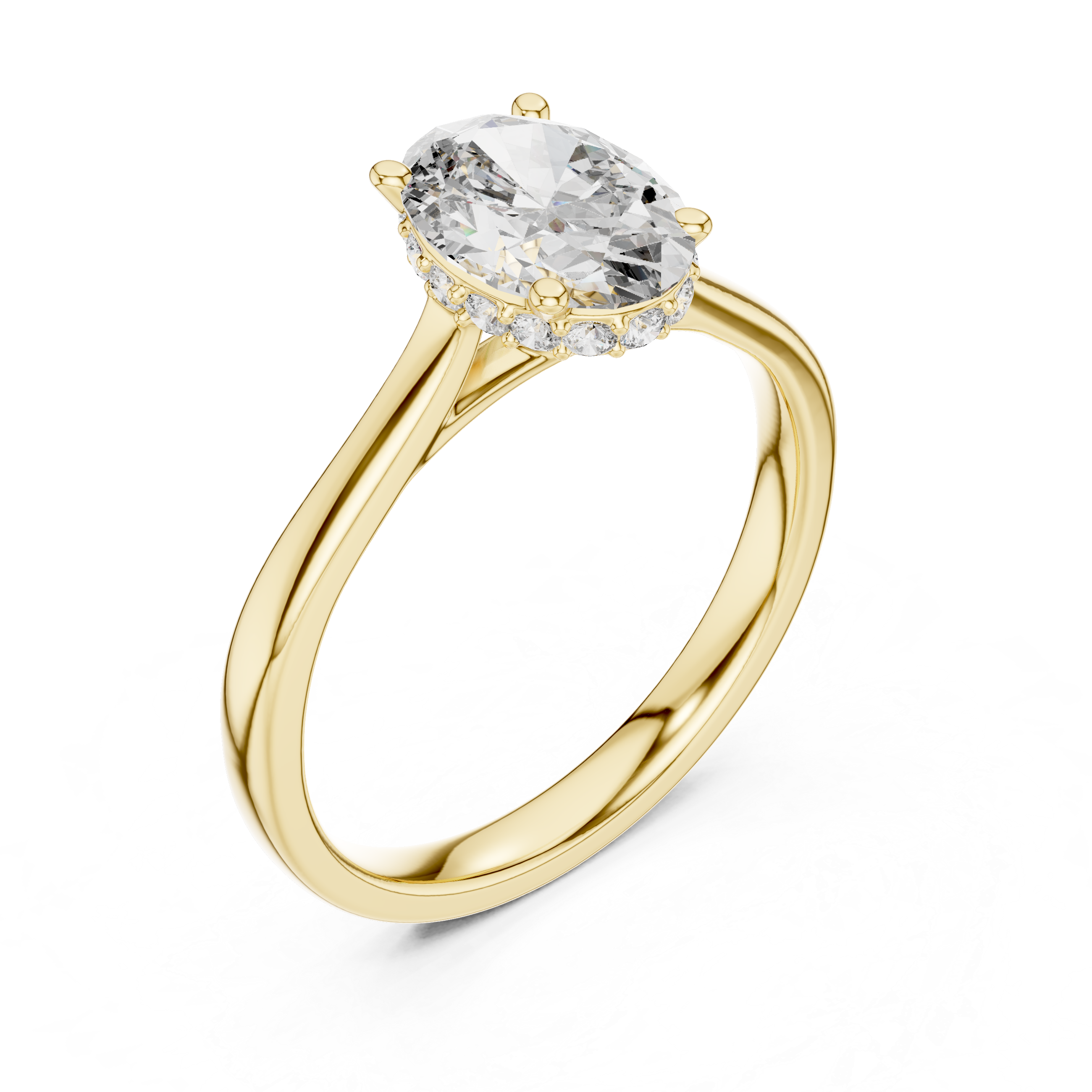 Oval-Cut Halo Engagement Ring