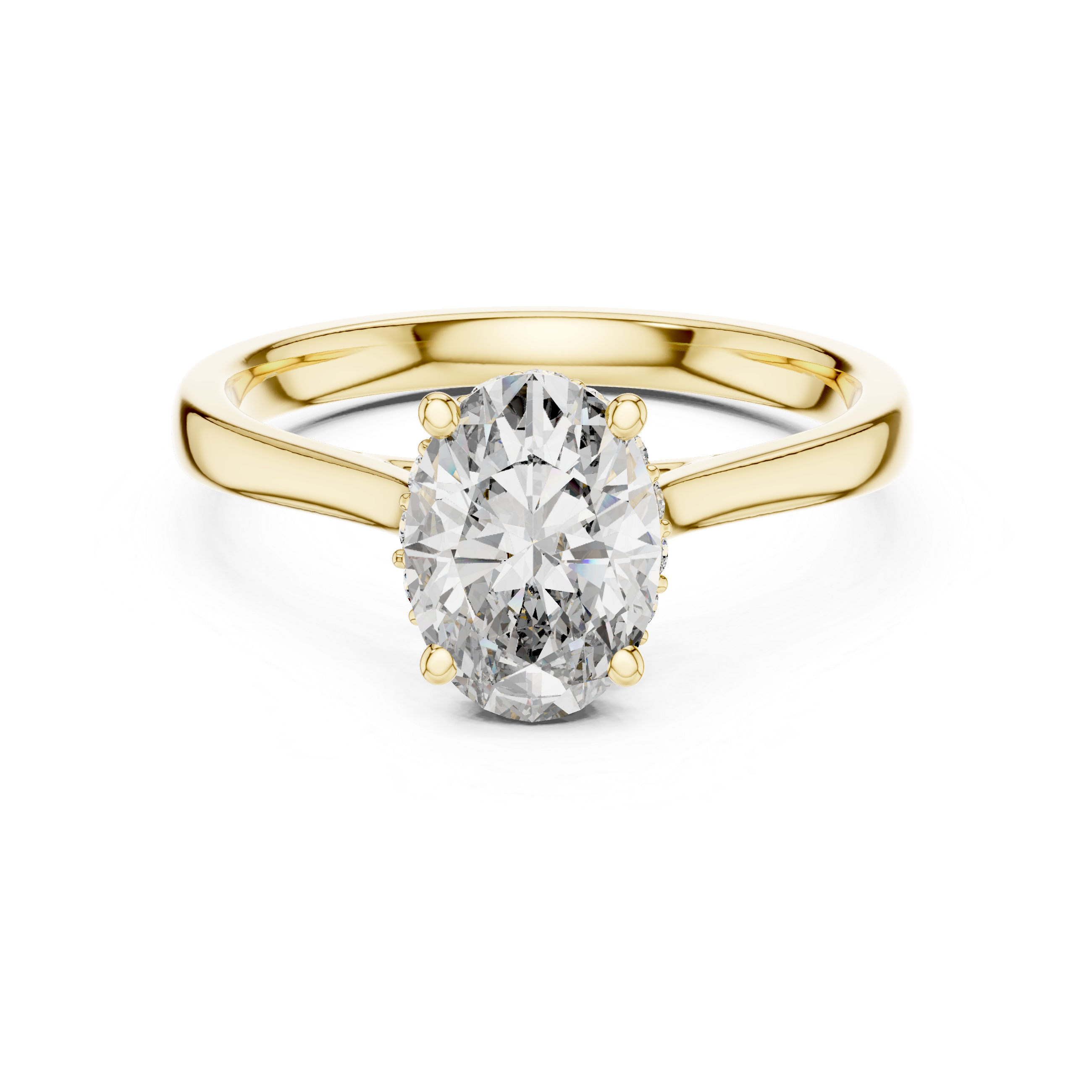 Oval-Cut Halo Engagement Ring