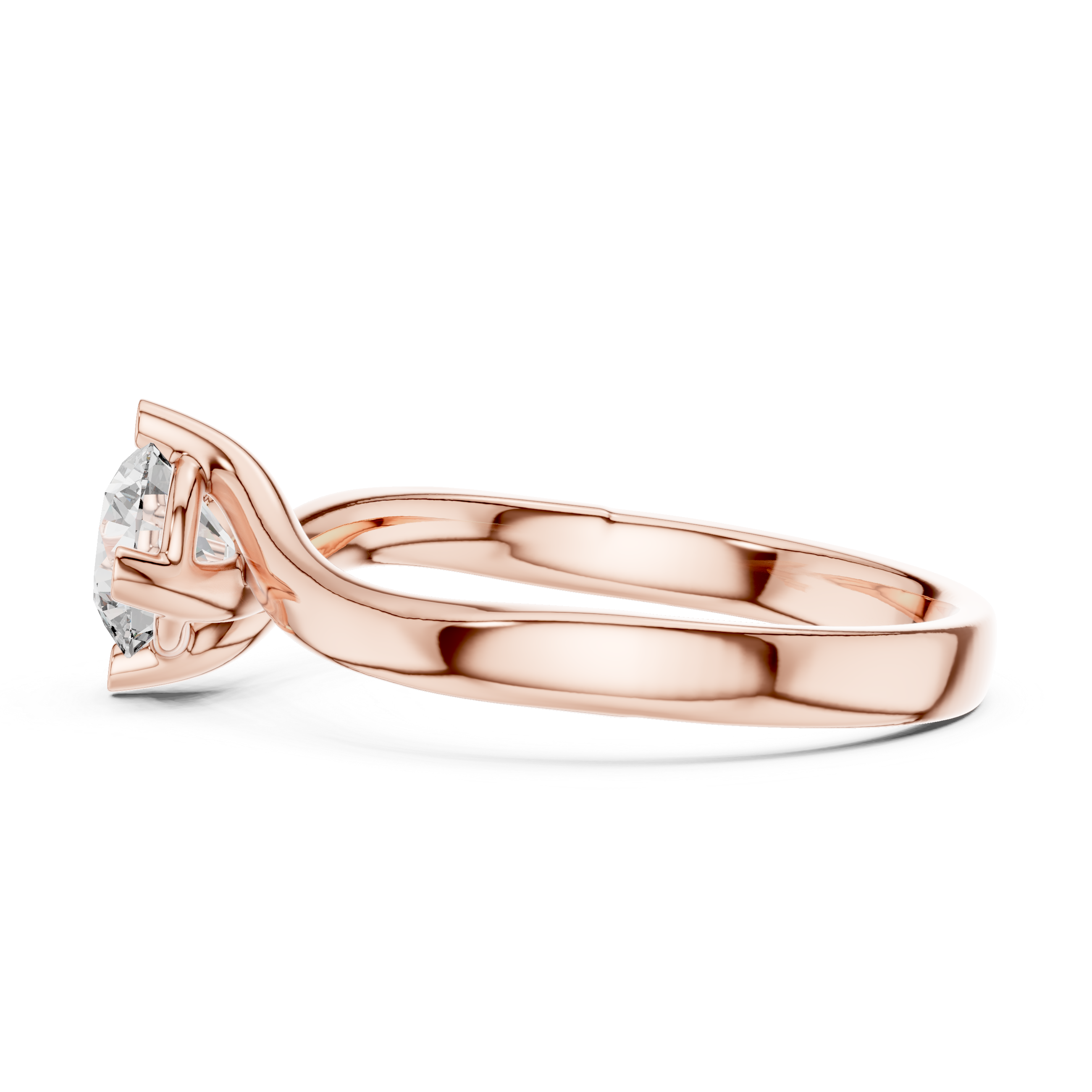 Modern Round-Cut Solitaire Engagement Ring