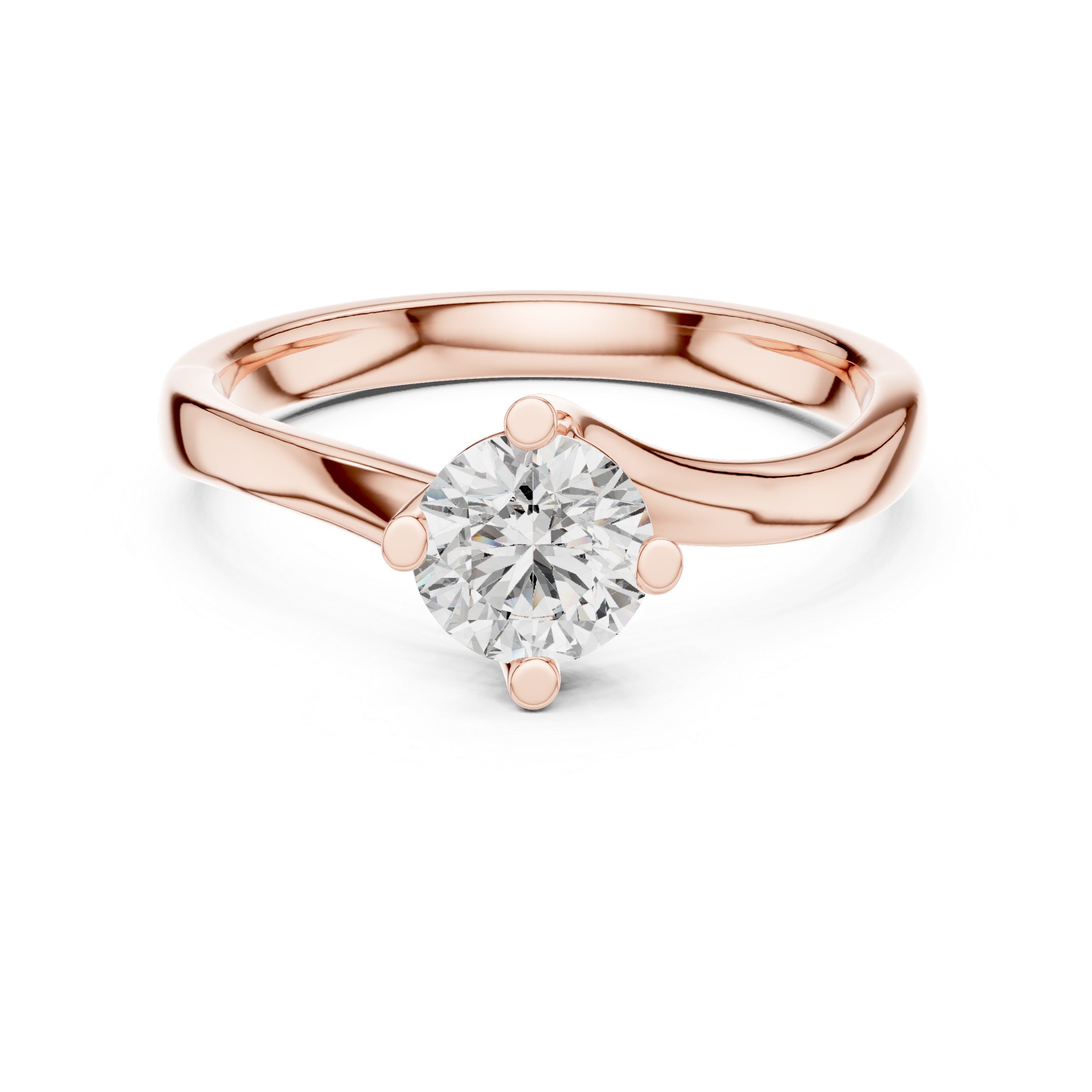 Modern Round-Cut Solitaire Engagement Ring