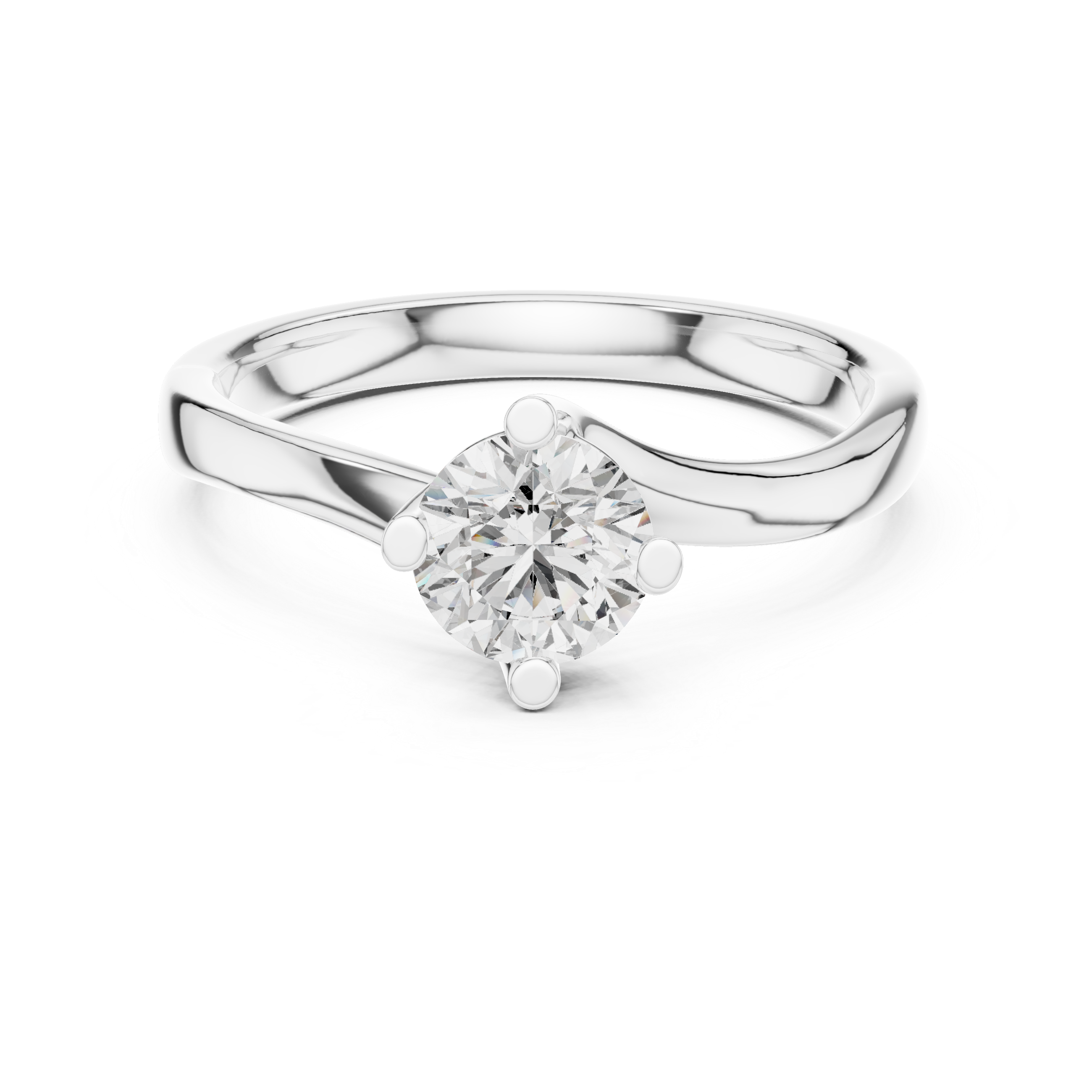 Modern Round-Cut Solitaire Engagement Ring