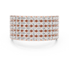 A radiant cascade of diamonds wrapped in a warm rose gold embrace sparkle