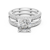 Elegant Rose Gold Cushion-Cut Diamond Engagement Ring with Pavé Band