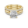Elegant Rose Gold Cushion-Cut Diamond Engagement Ring with Pavé Band