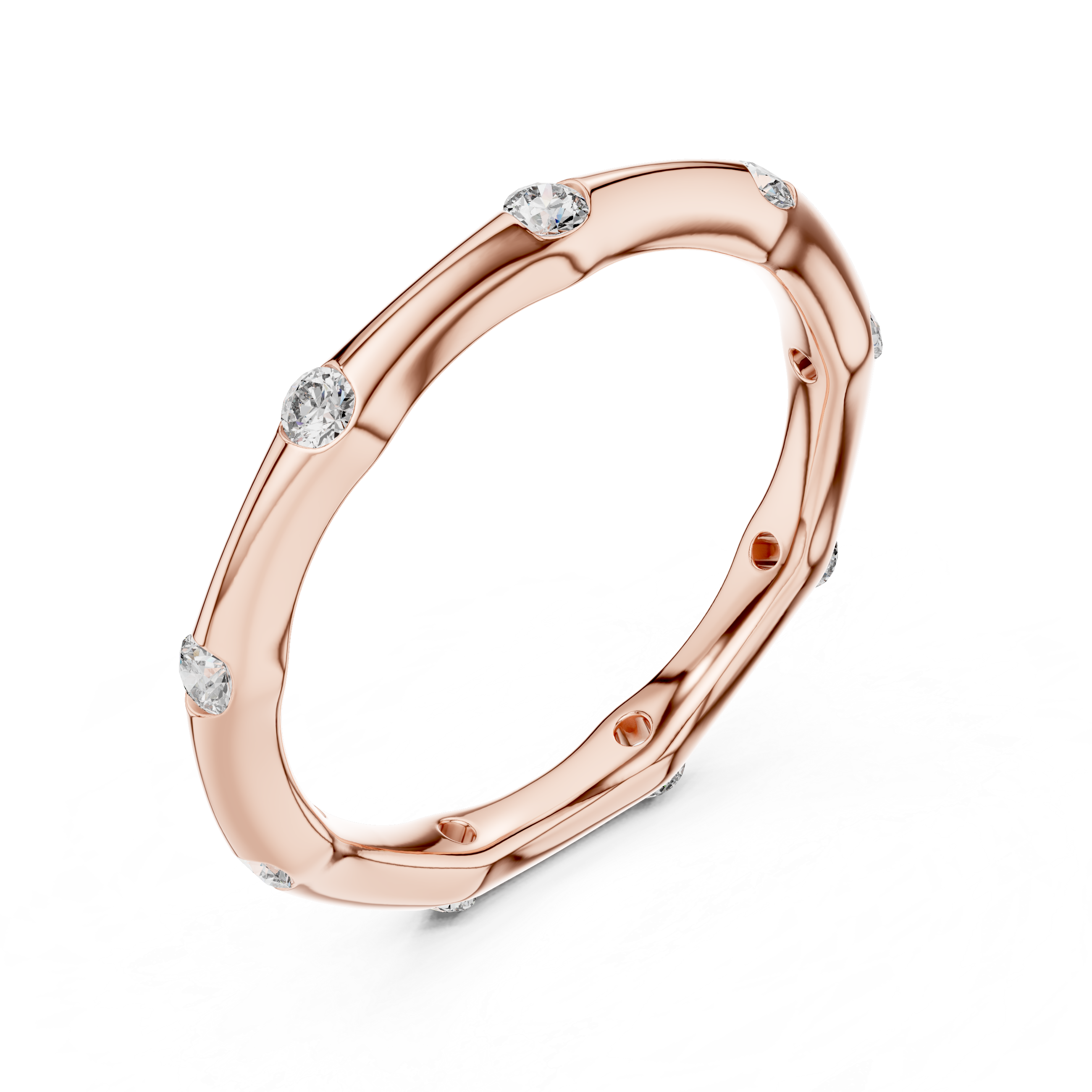 Rose Gold Diamond Eternity Band