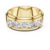 Rose Gold Band Ring with Five Large Diamonds