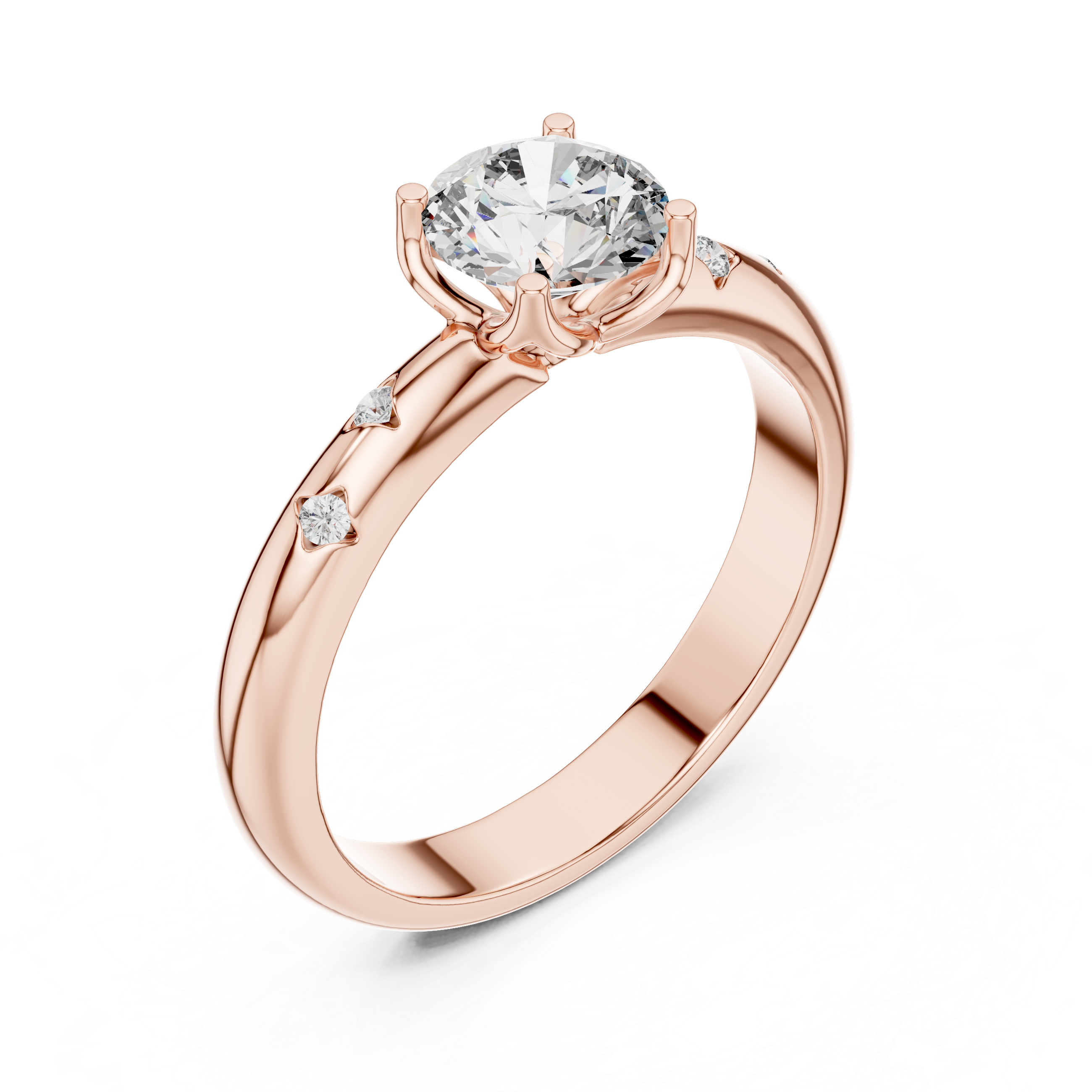 Elegant Yellow Gold Diamond Solitaire Engagement Ring