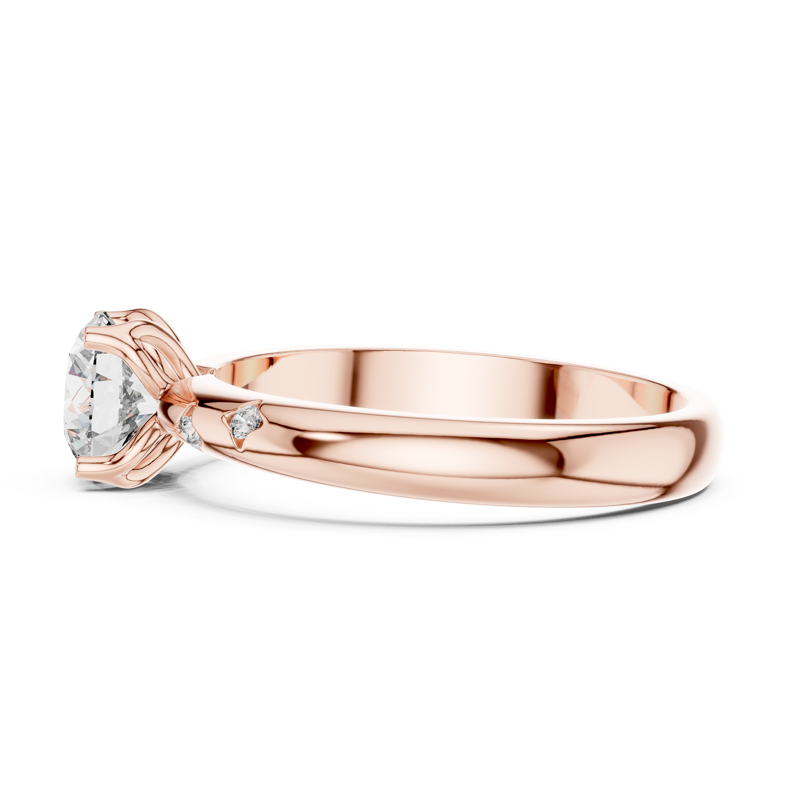 Elegant Yellow Gold Diamond Solitaire Engagement Ring