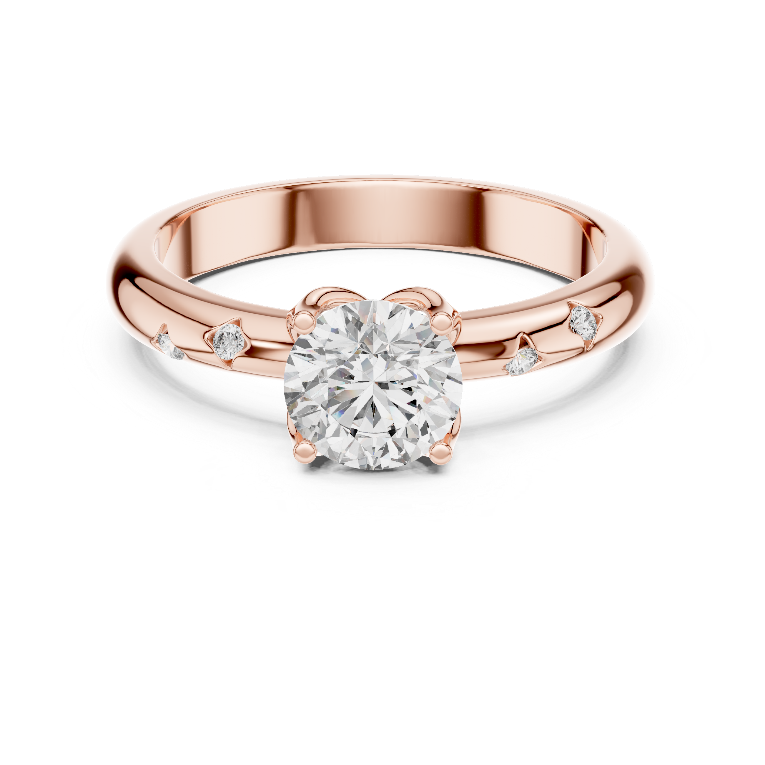 Elegant Yellow Gold Diamond Solitaire Engagement Ring
