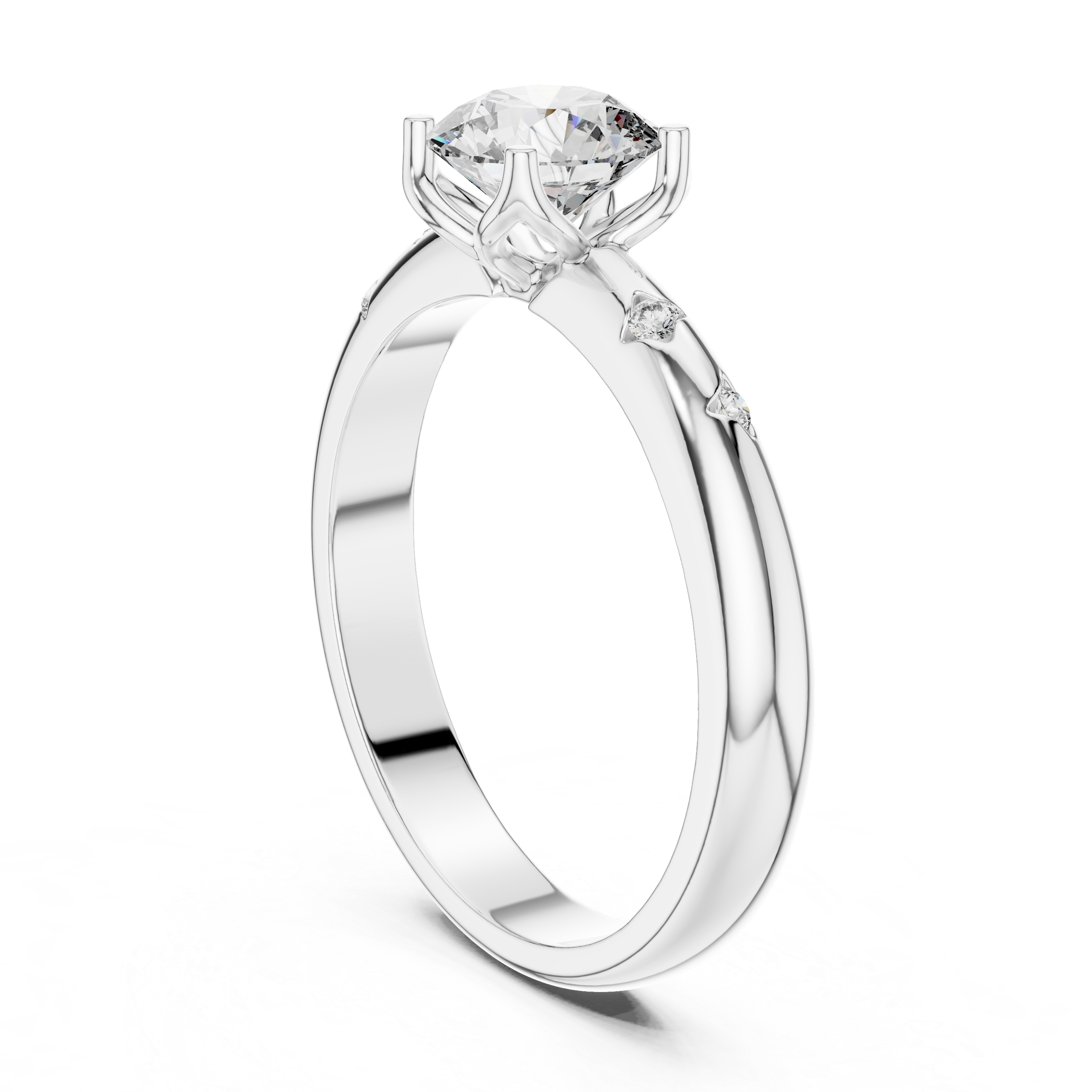 Elegant Yellow Gold Diamond Solitaire Engagement Ring