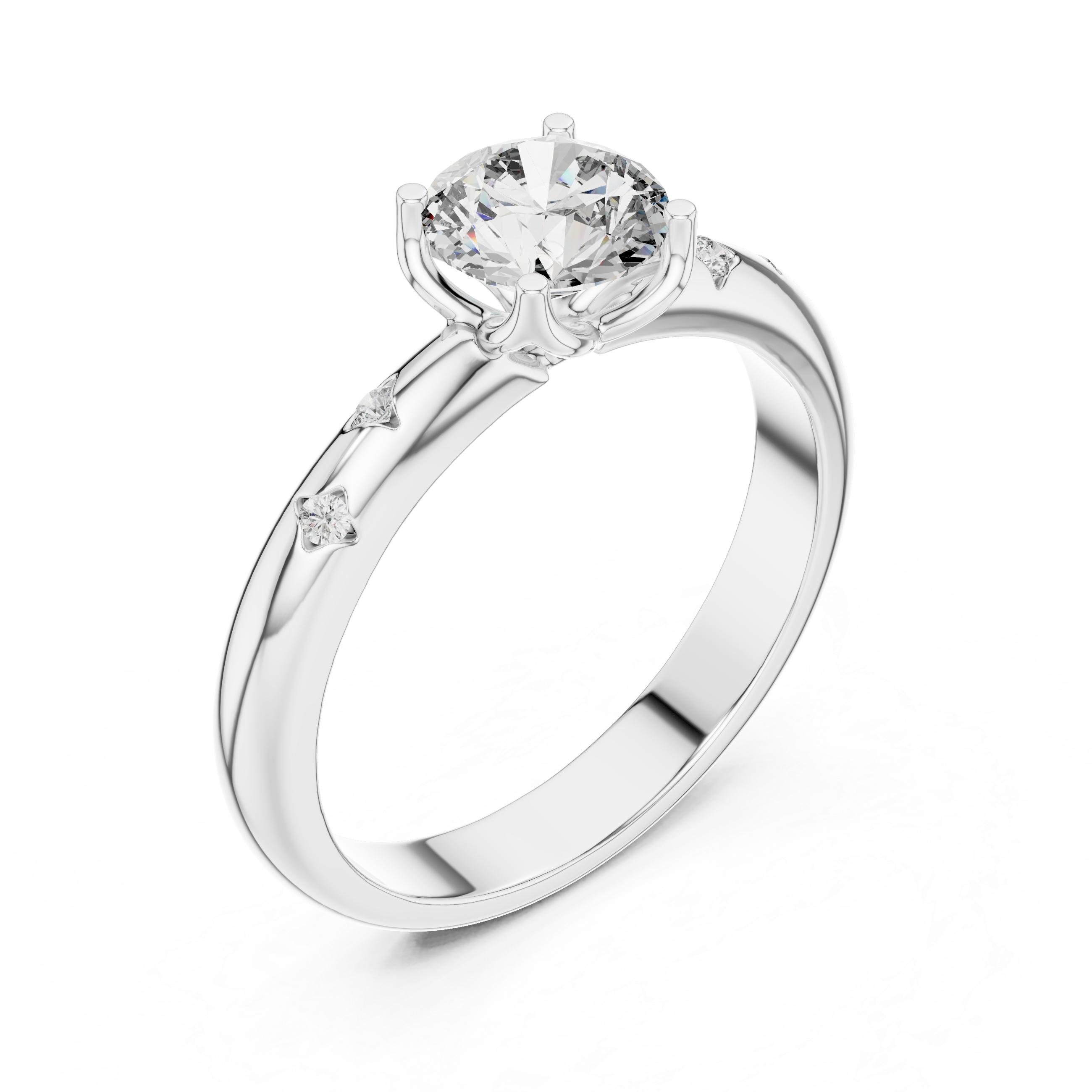 Elegant Yellow Gold Diamond Solitaire Engagement Ring