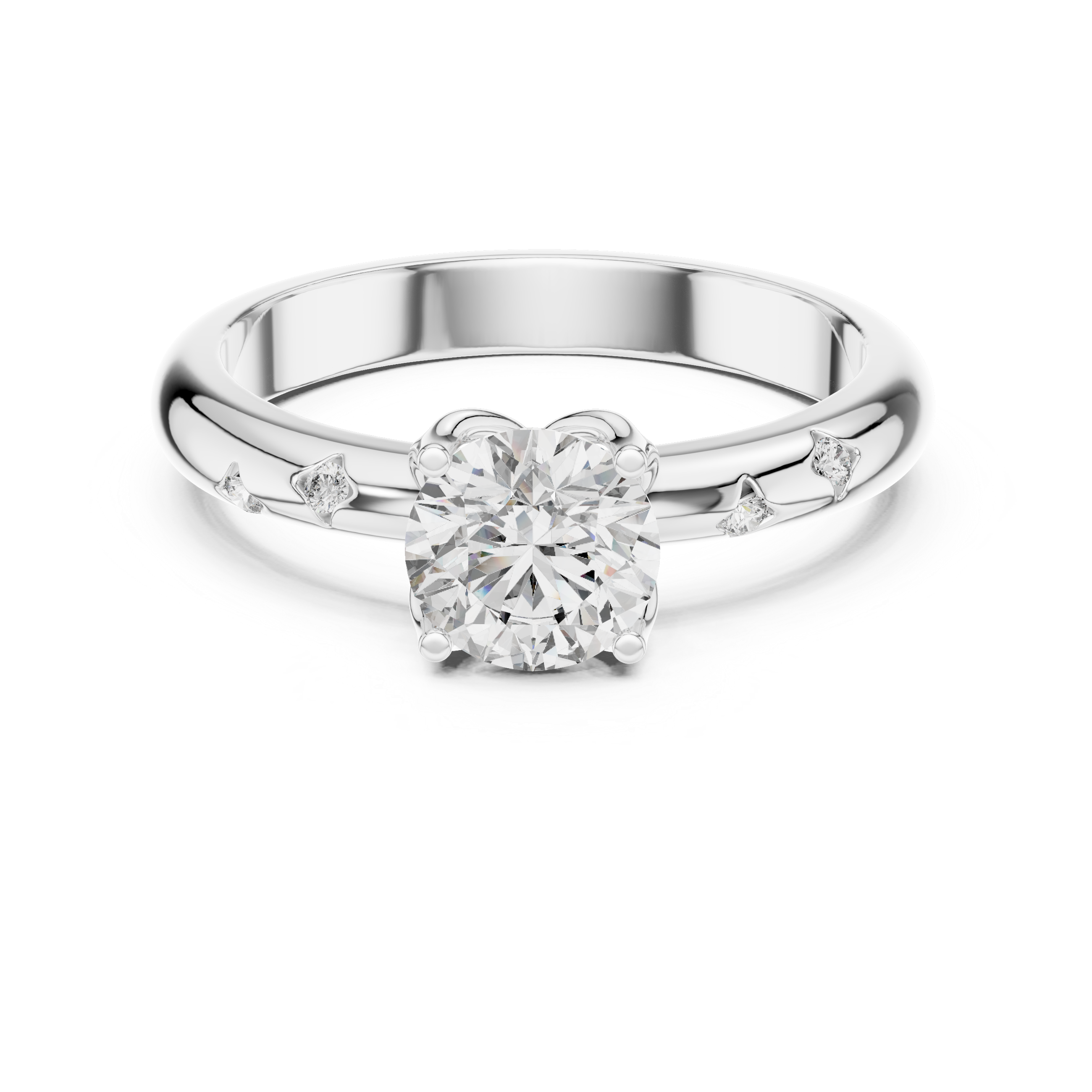 Elegant Yellow Gold Diamond Solitaire Engagement Ring