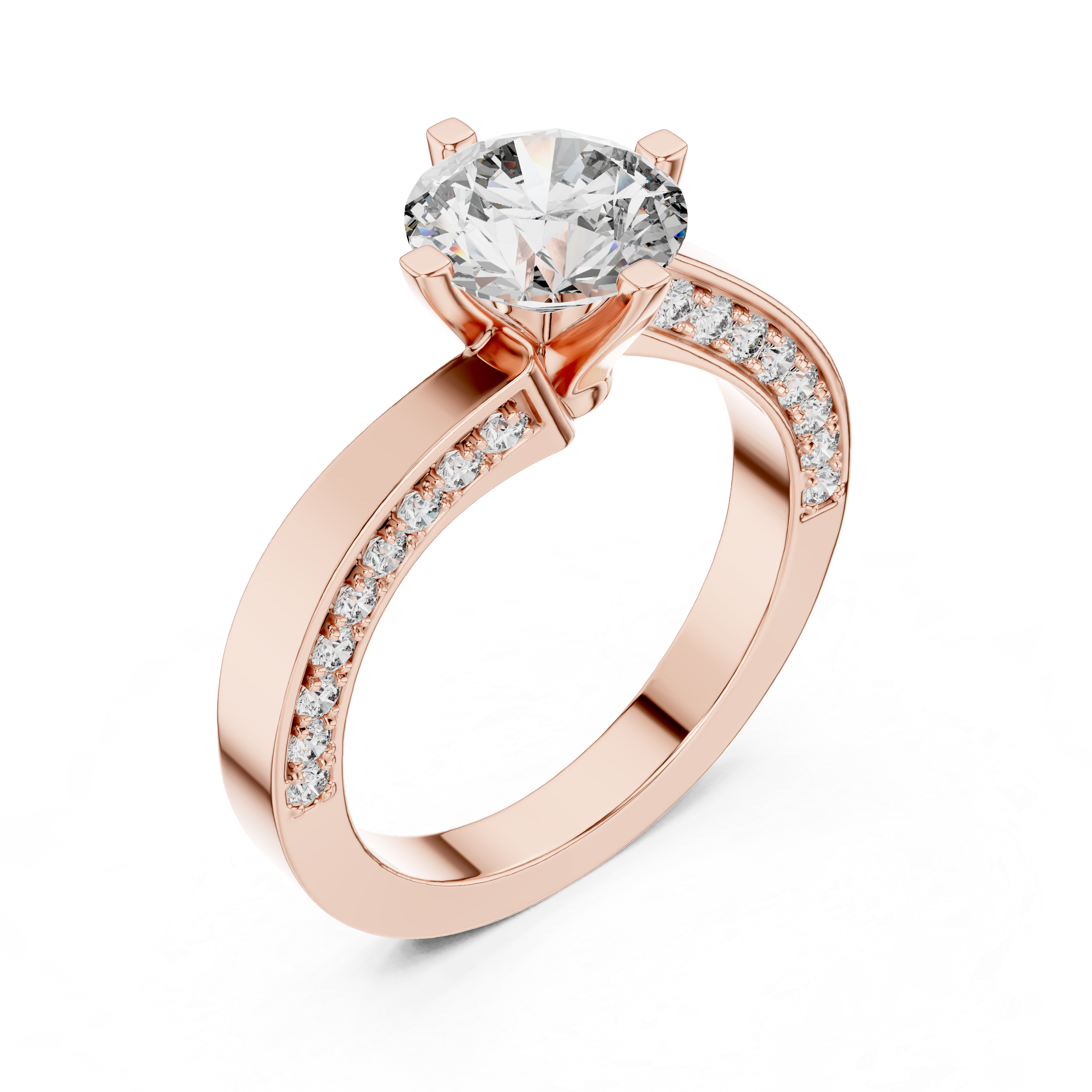 A radiant promise wrapped in rose gold brilliance and sparkling diamonds.