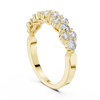 Elegant Double Row Diamond Gold Band Ring