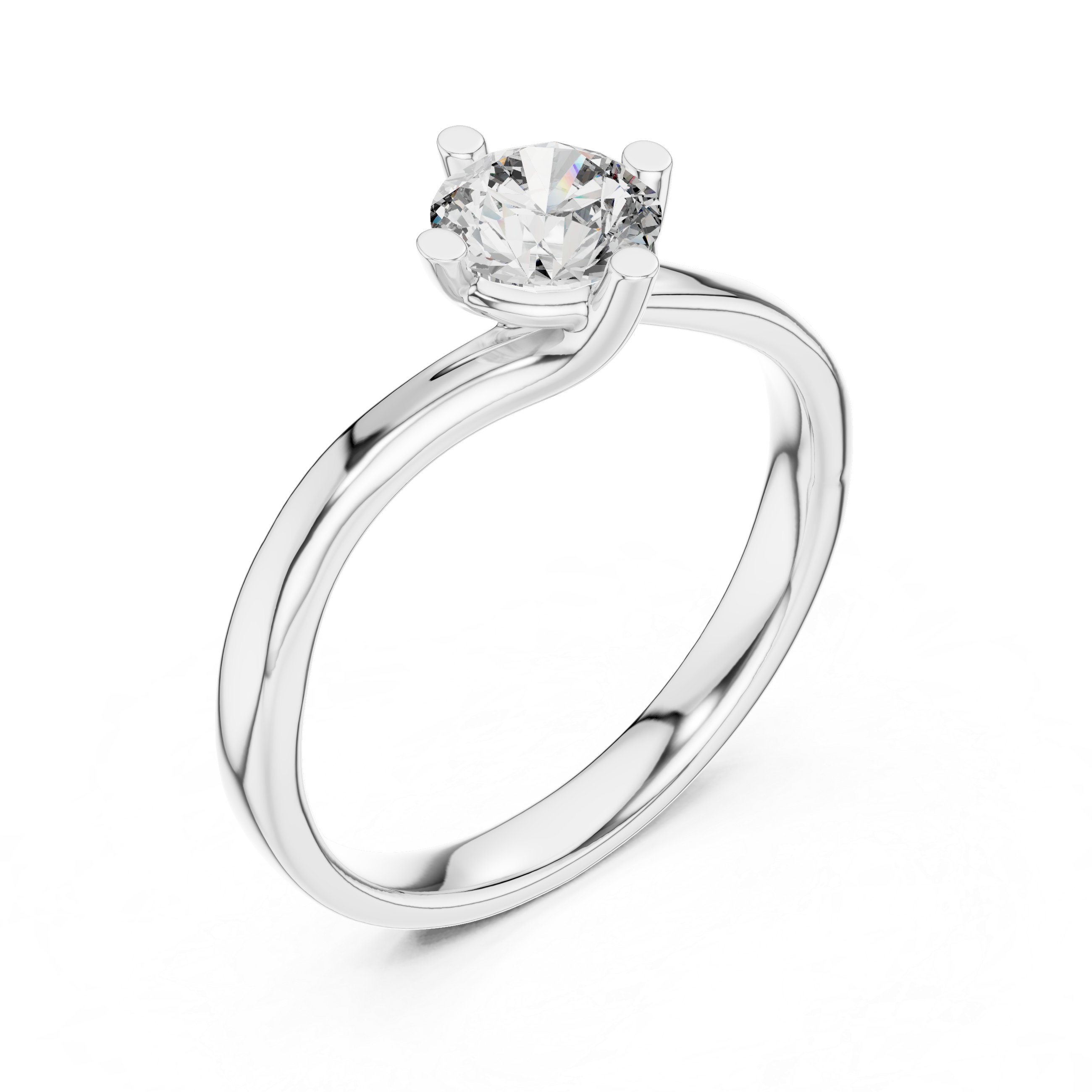 Rose gold solitaire engagement ring