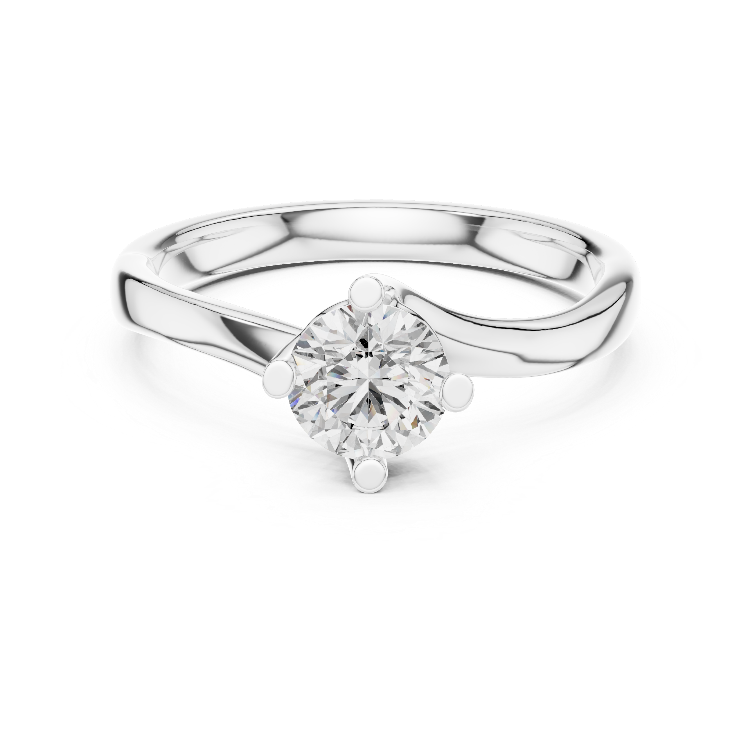 Rose gold solitaire engagement ring