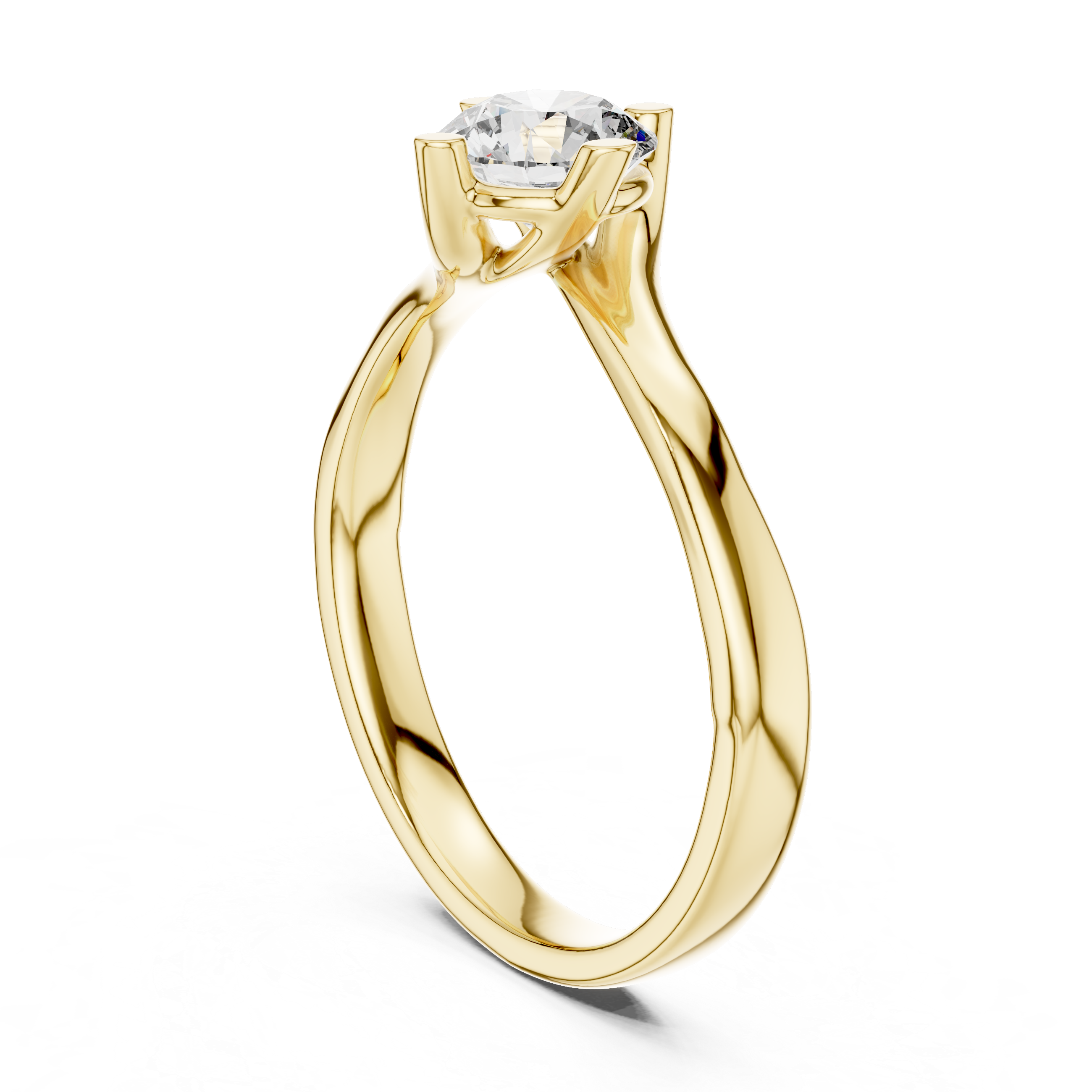 Rose gold solitaire engagement ring