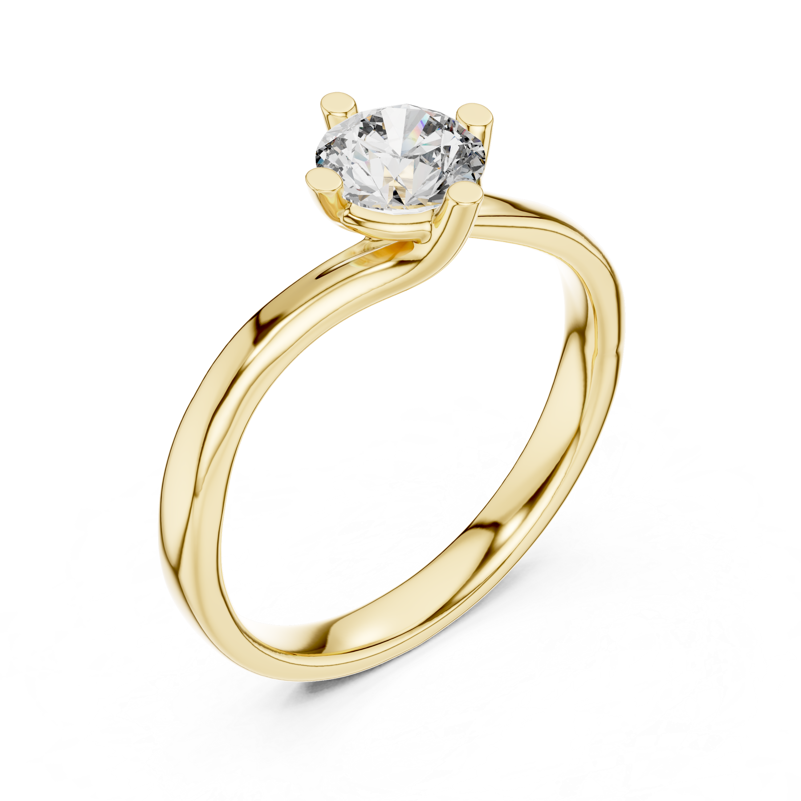 Rose gold solitaire engagement ring