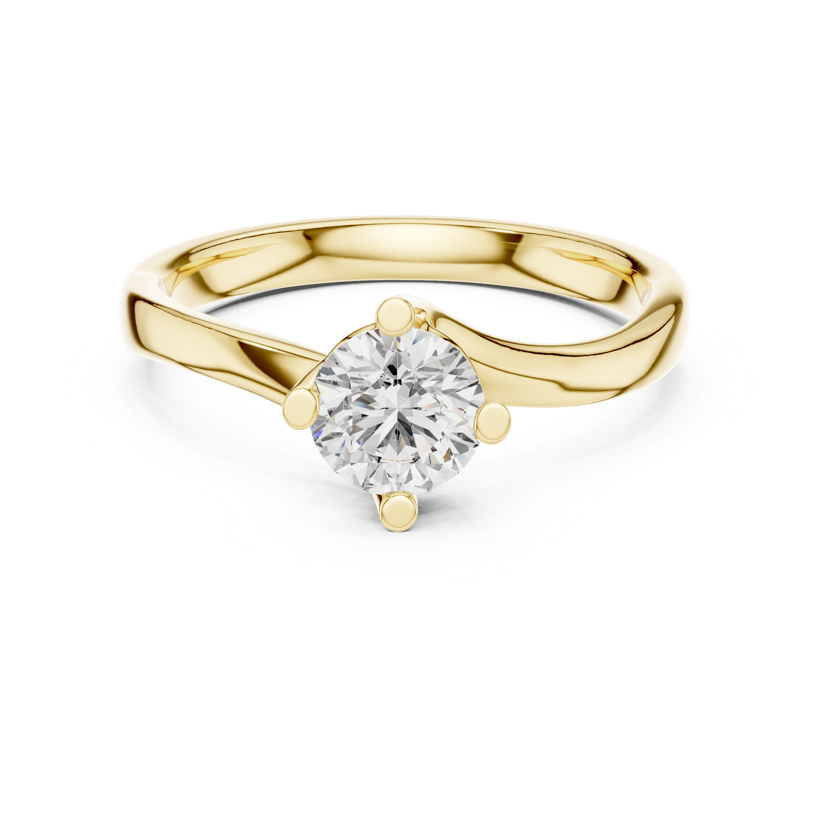Rose gold solitaire engagement ring