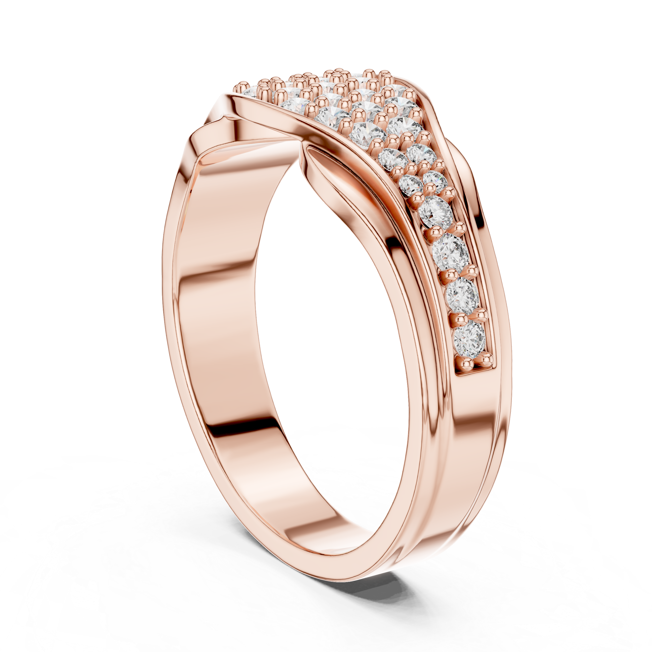 Rose Gold Diamond Twist