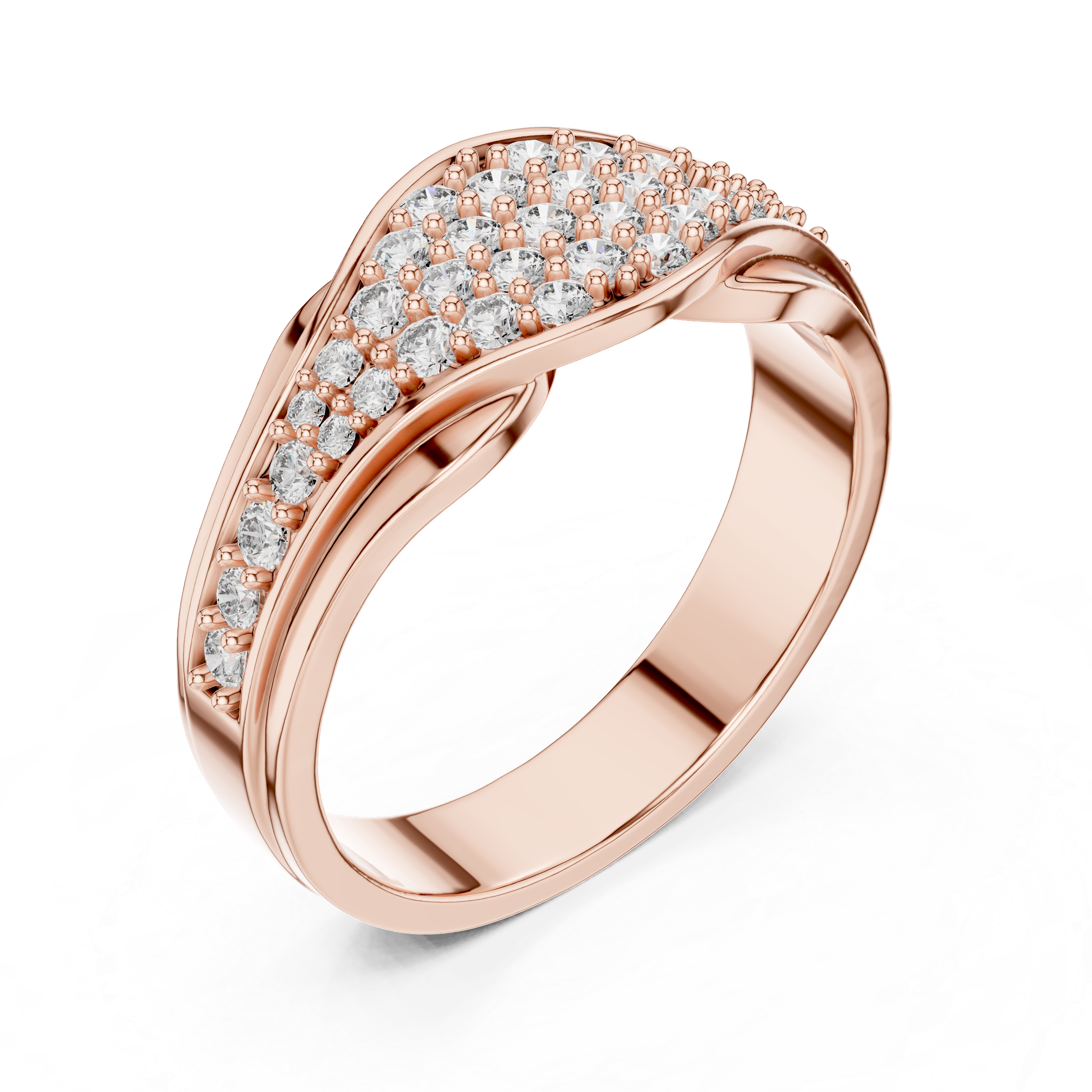 Rose Gold Diamond Twist