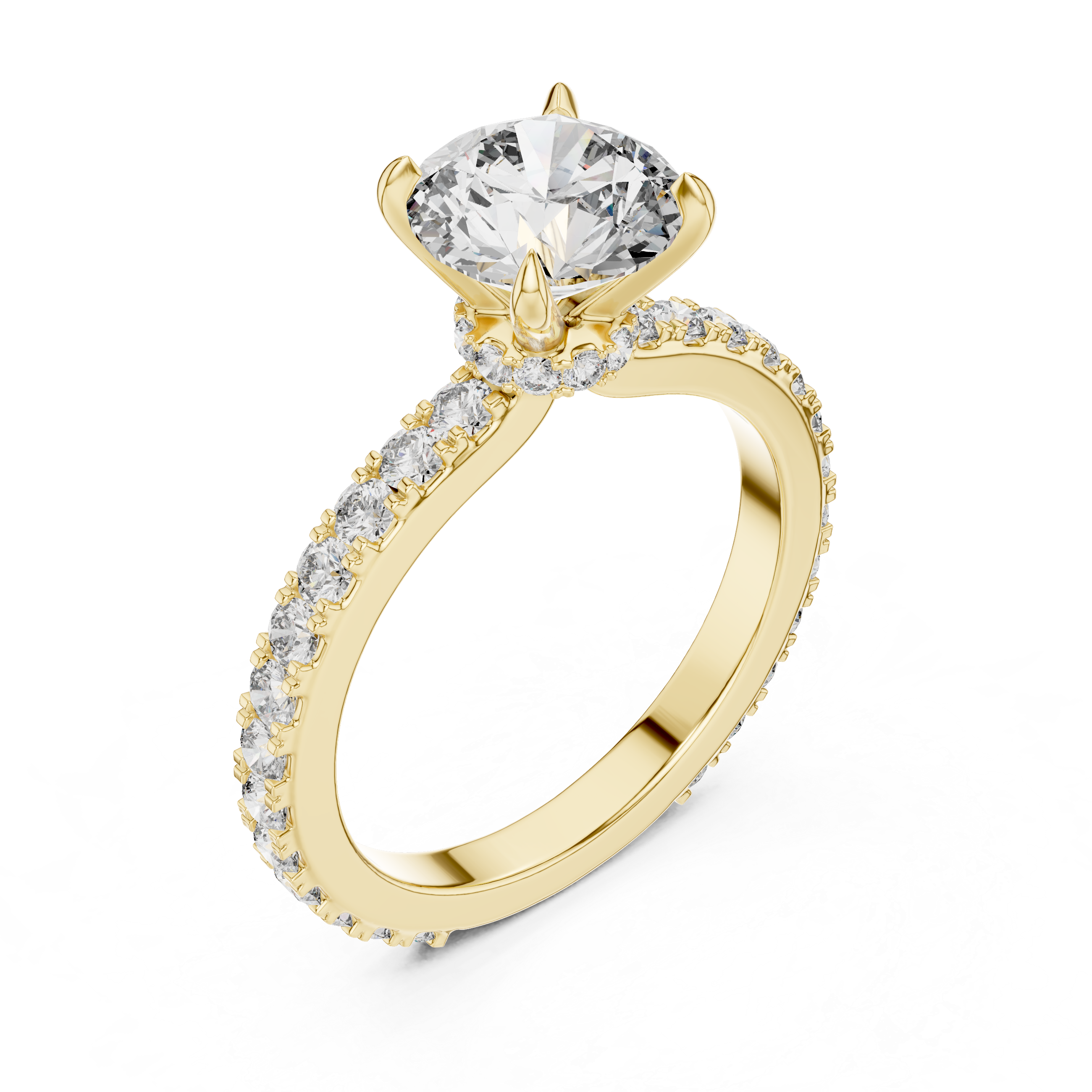 Timeless Gold and Diamond Solitaire Ring.