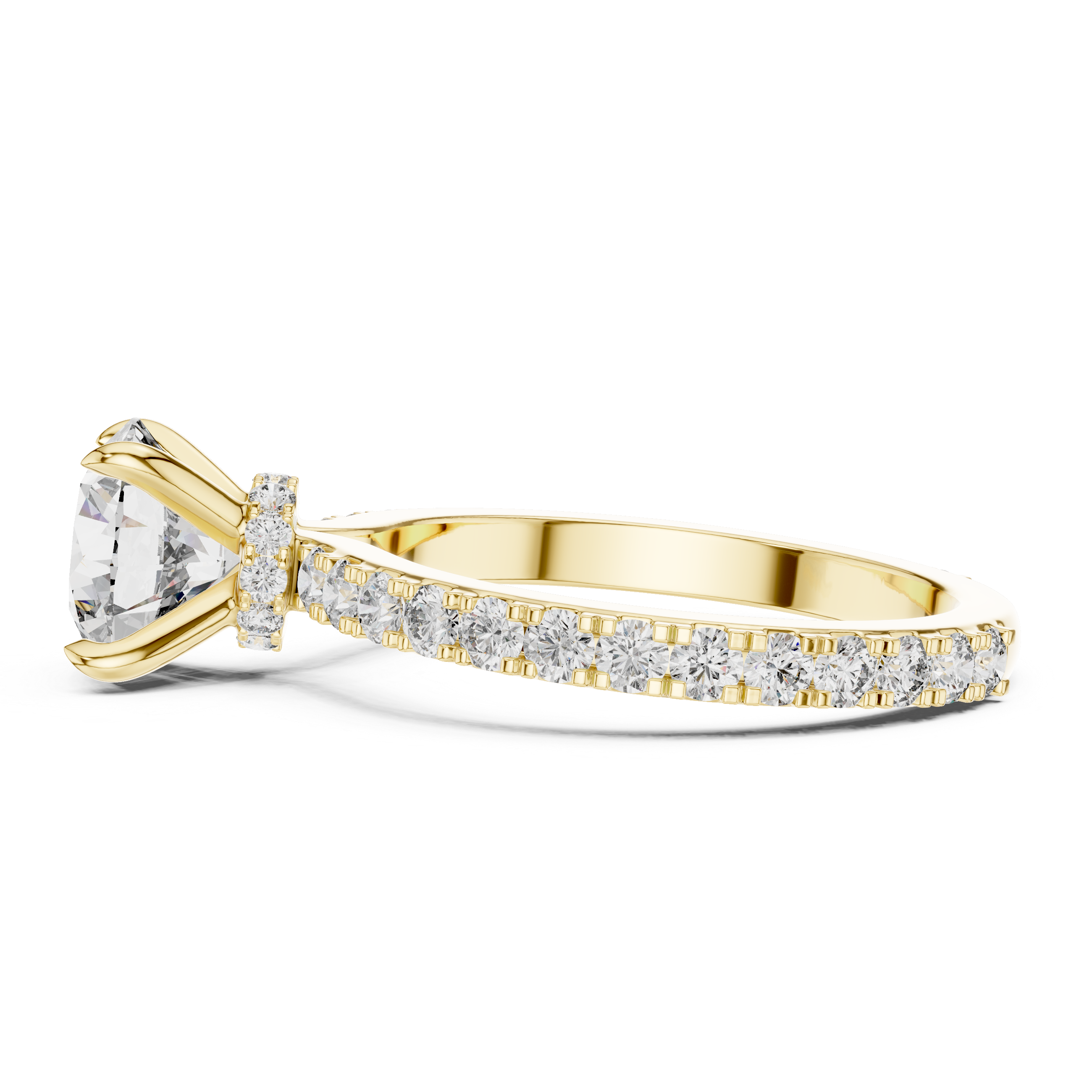 Timeless Gold and Diamond Solitaire Ring.