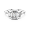 Rose Gold Emerald Cut Diamond Engagement Ring.