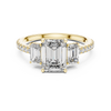 Rose Gold Emerald Cut Diamond Engagement Ring.