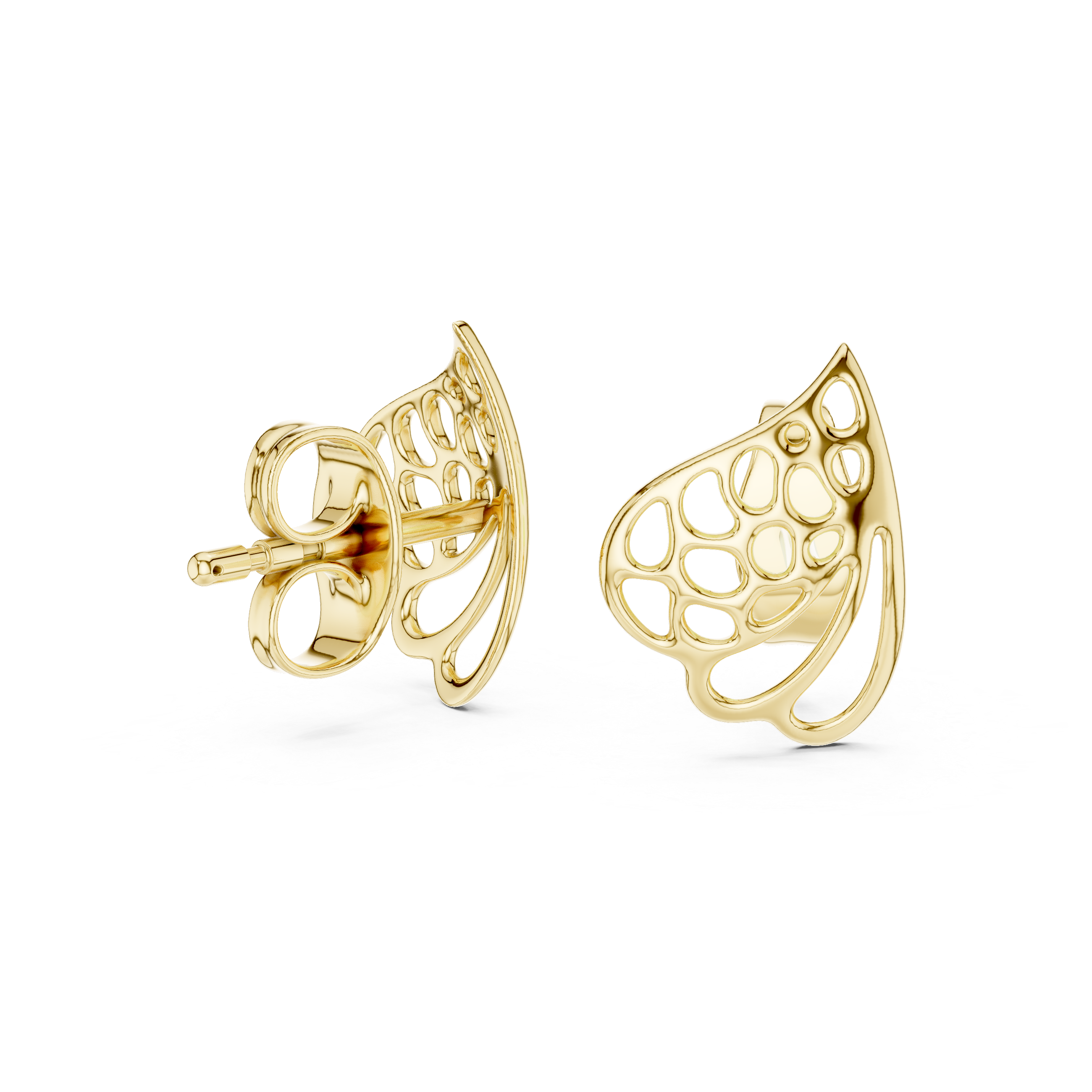 Golden Filigree Whisper Earrings