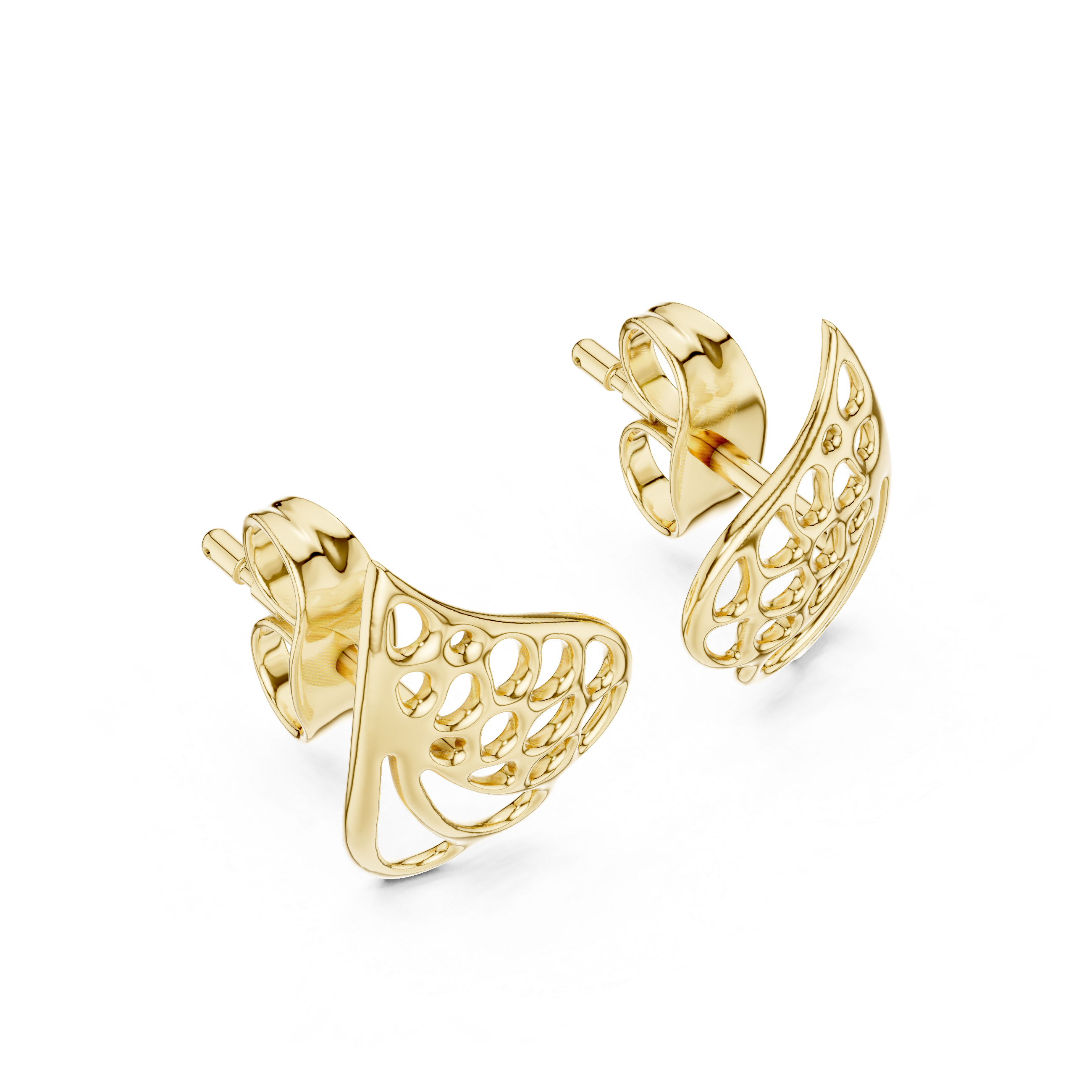 Golden Filigree Whisper Earrings