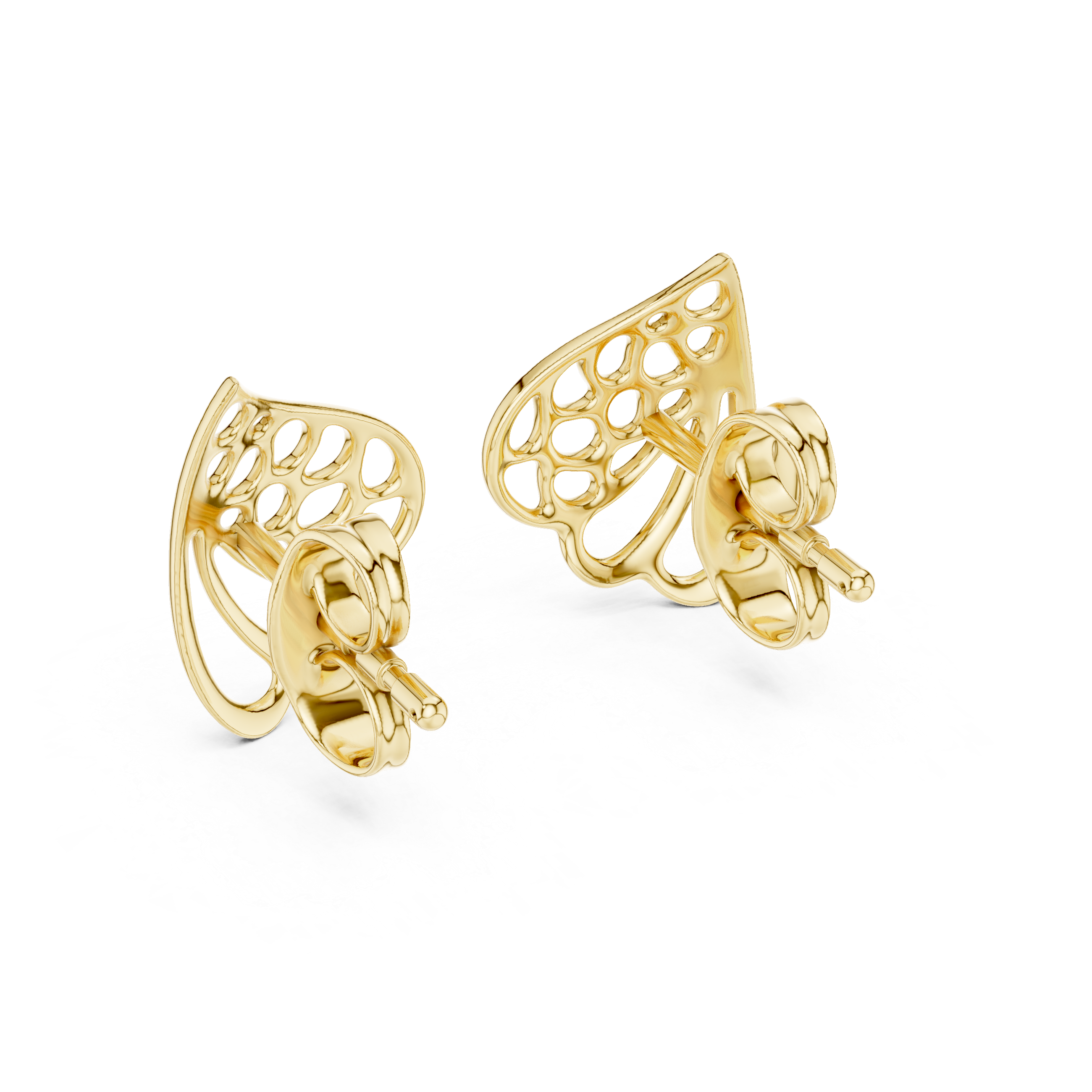 Golden Filigree Whisper Earrings