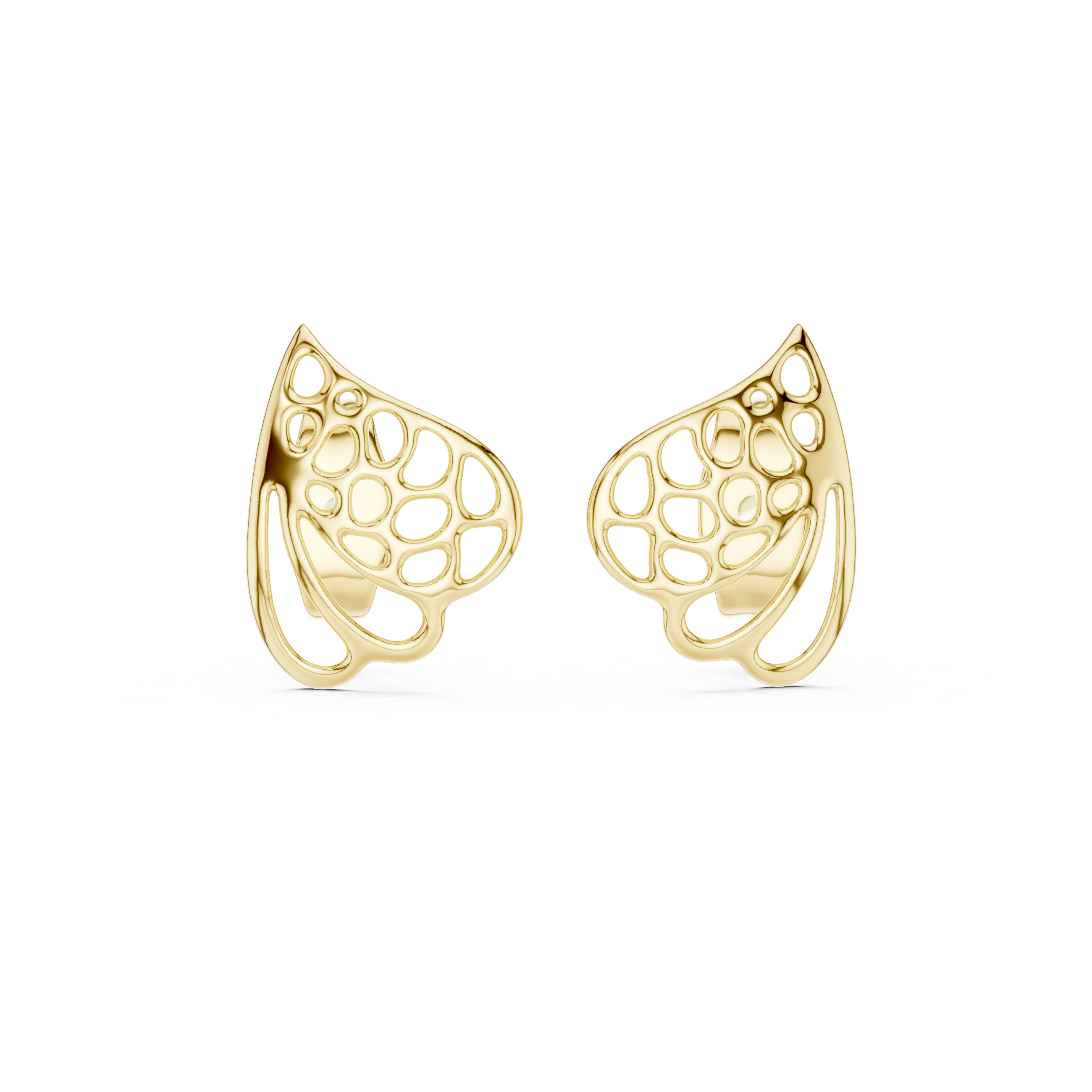 Golden Filigree Whisper Earrings