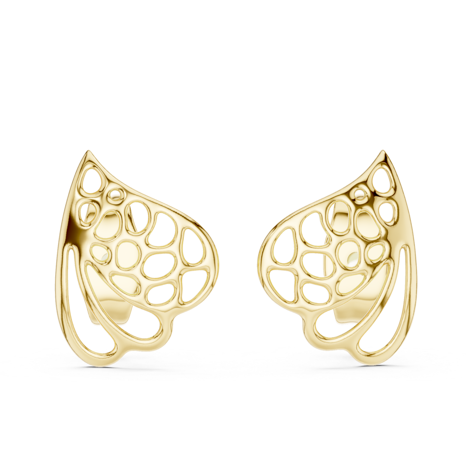Golden Filigree Whisper Earrings