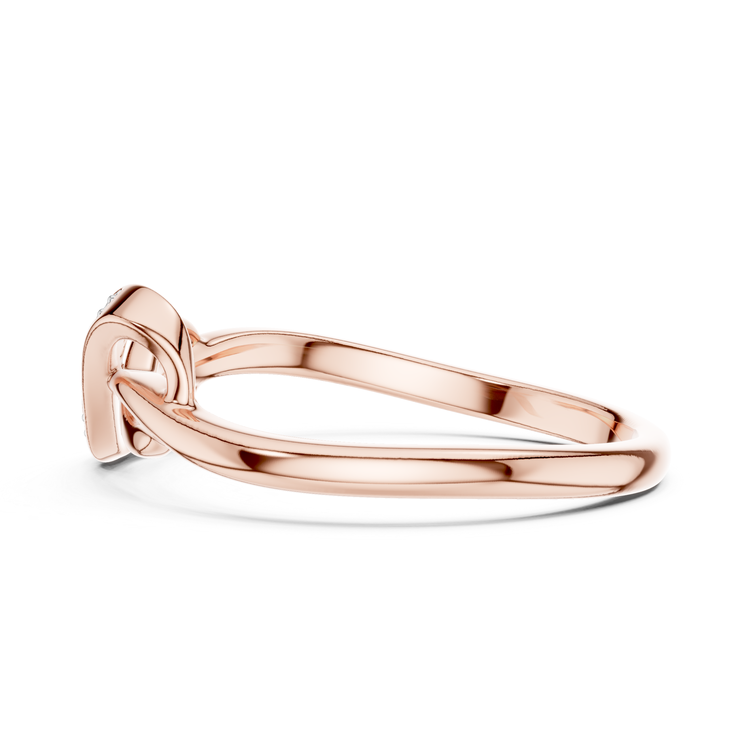 Sleek Open Loop Ring with Diamond Accent