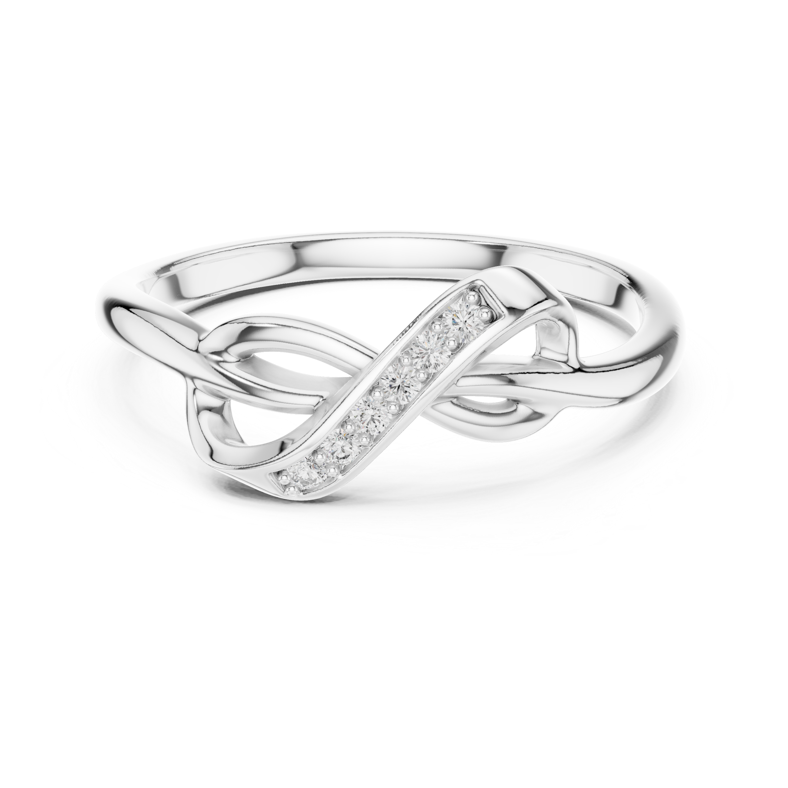 Sleek Open Loop Ring with Diamond Accent