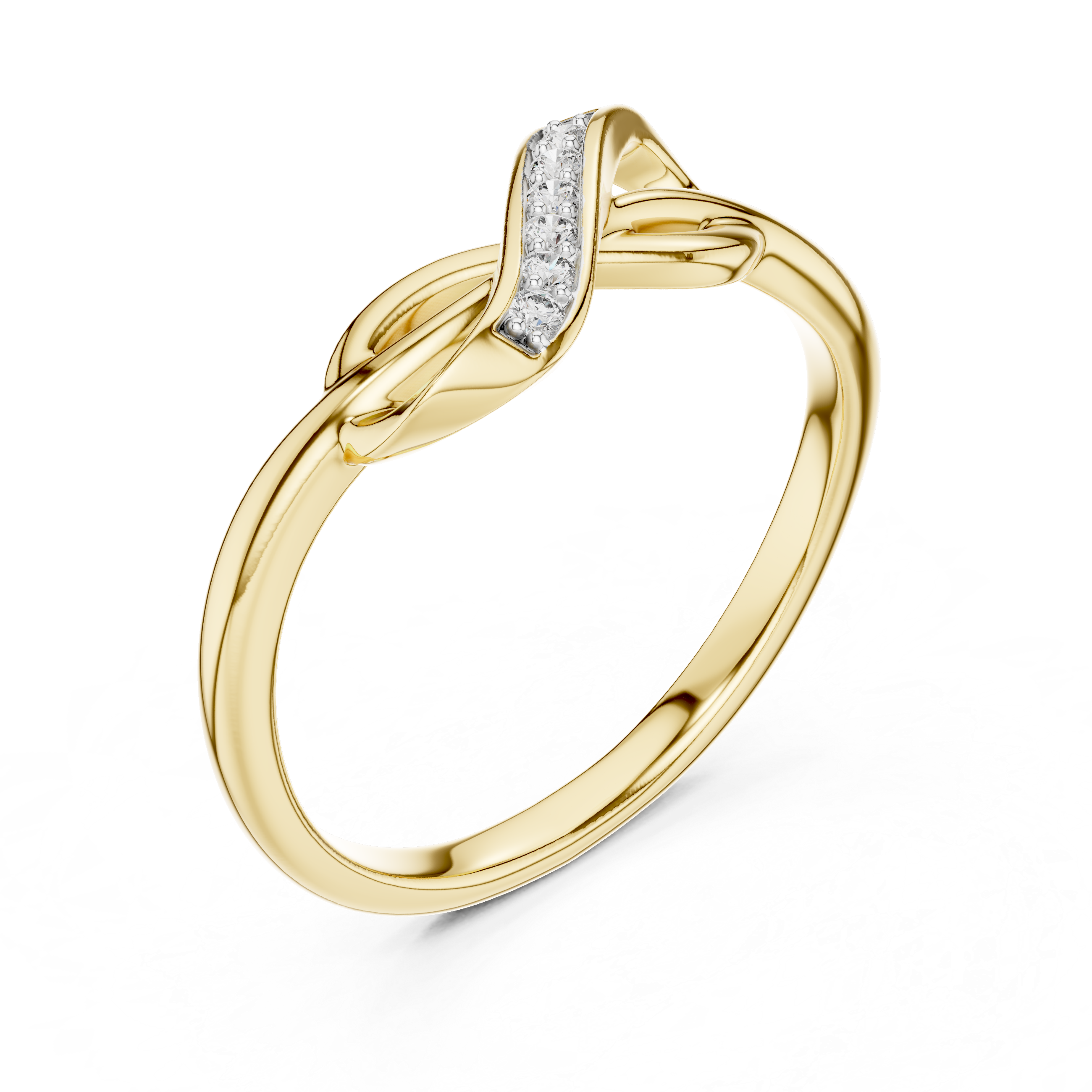 Sleek Open Loop Ring with Diamond Accent